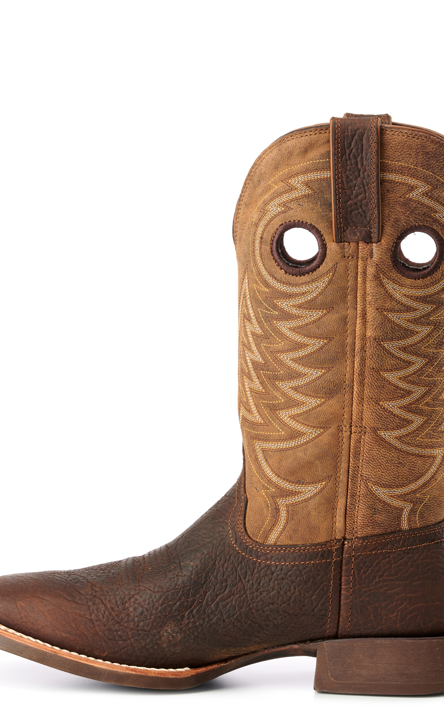 Durango Men's Rebel Pro Brown and Tan Wide Square Toe Cowboy Boots - Image 1