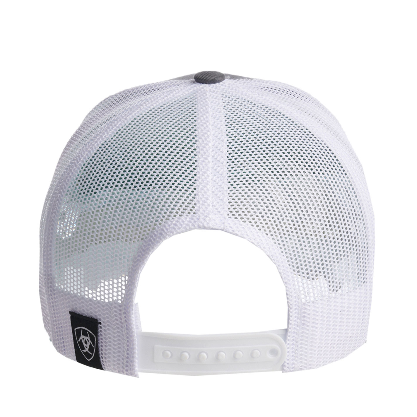 Ariat Men's Gray and White Center Shield Logo Cap - Image 1