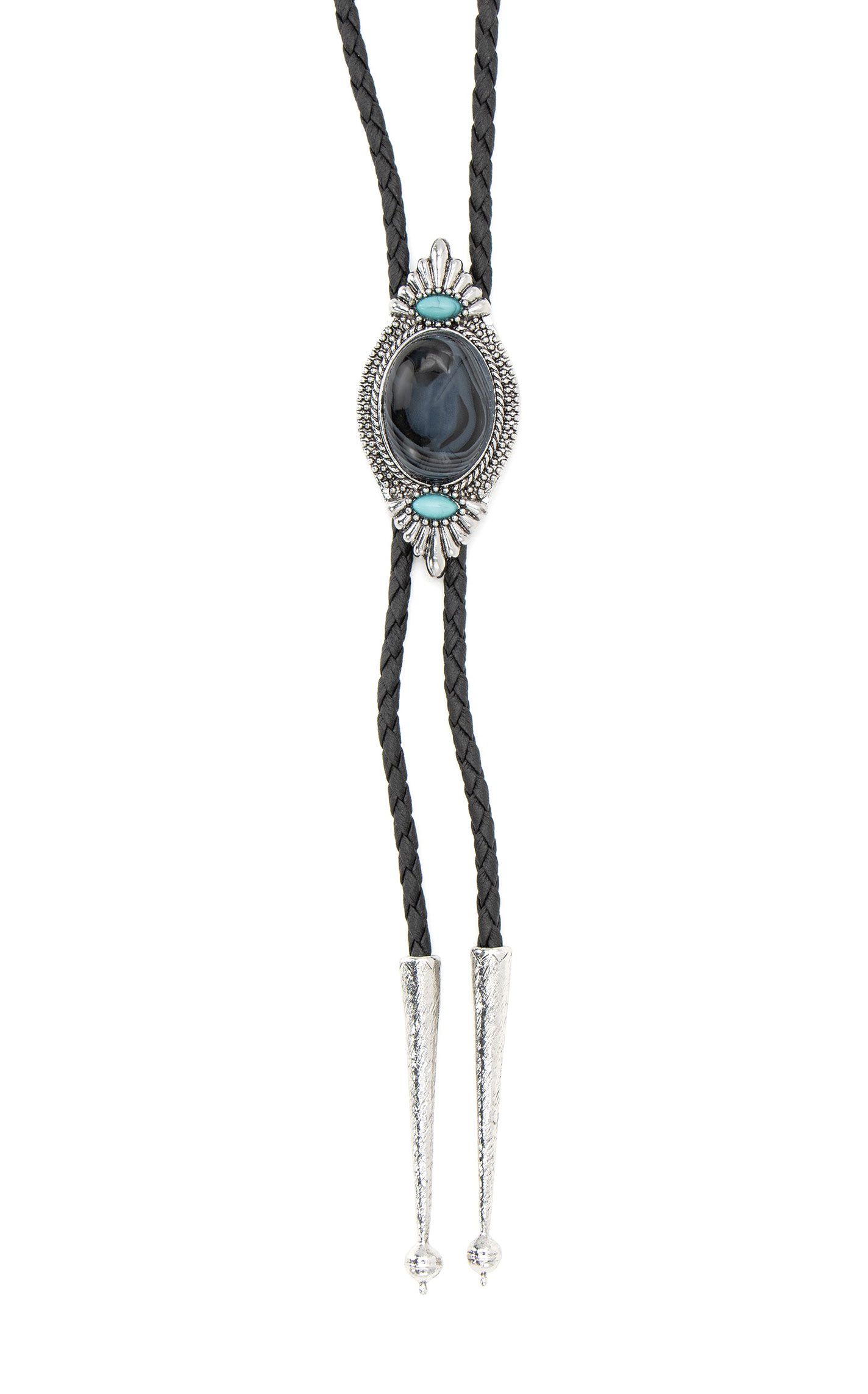 Cowgirl Confetti Final Touch Gray & Silver Bolo Tie - Image 2