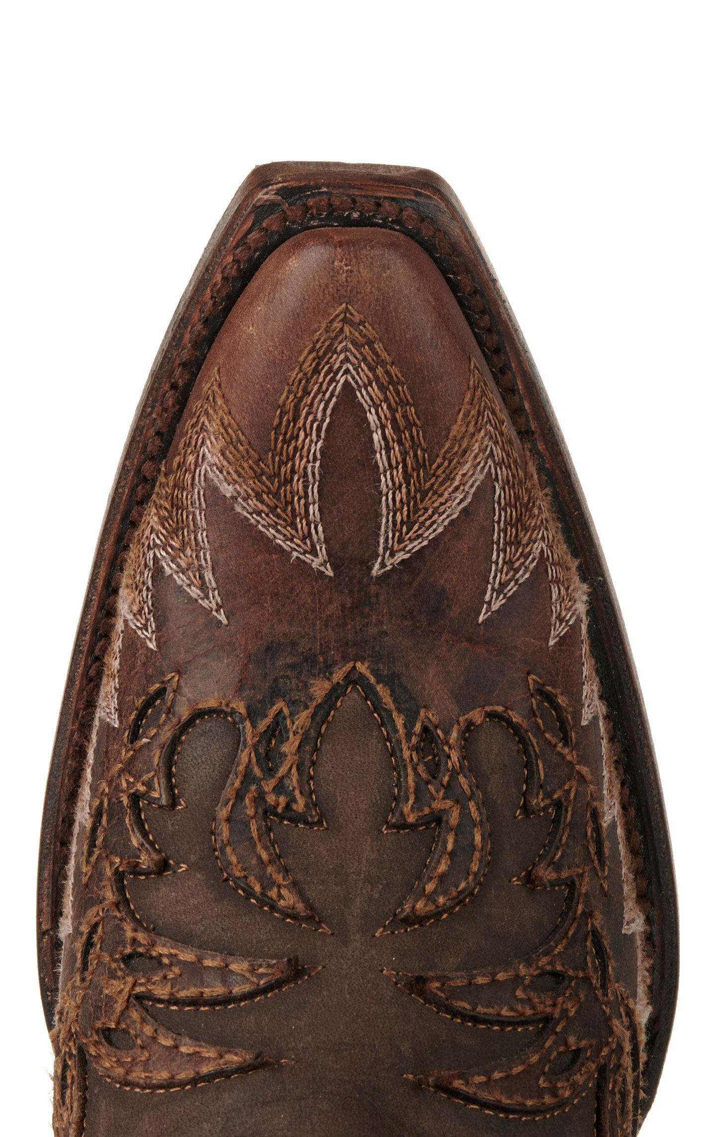 Circle G by Corral Women's Chocolate with Cognac Wingtips Snip Toe Cowboy Boots - Image 1