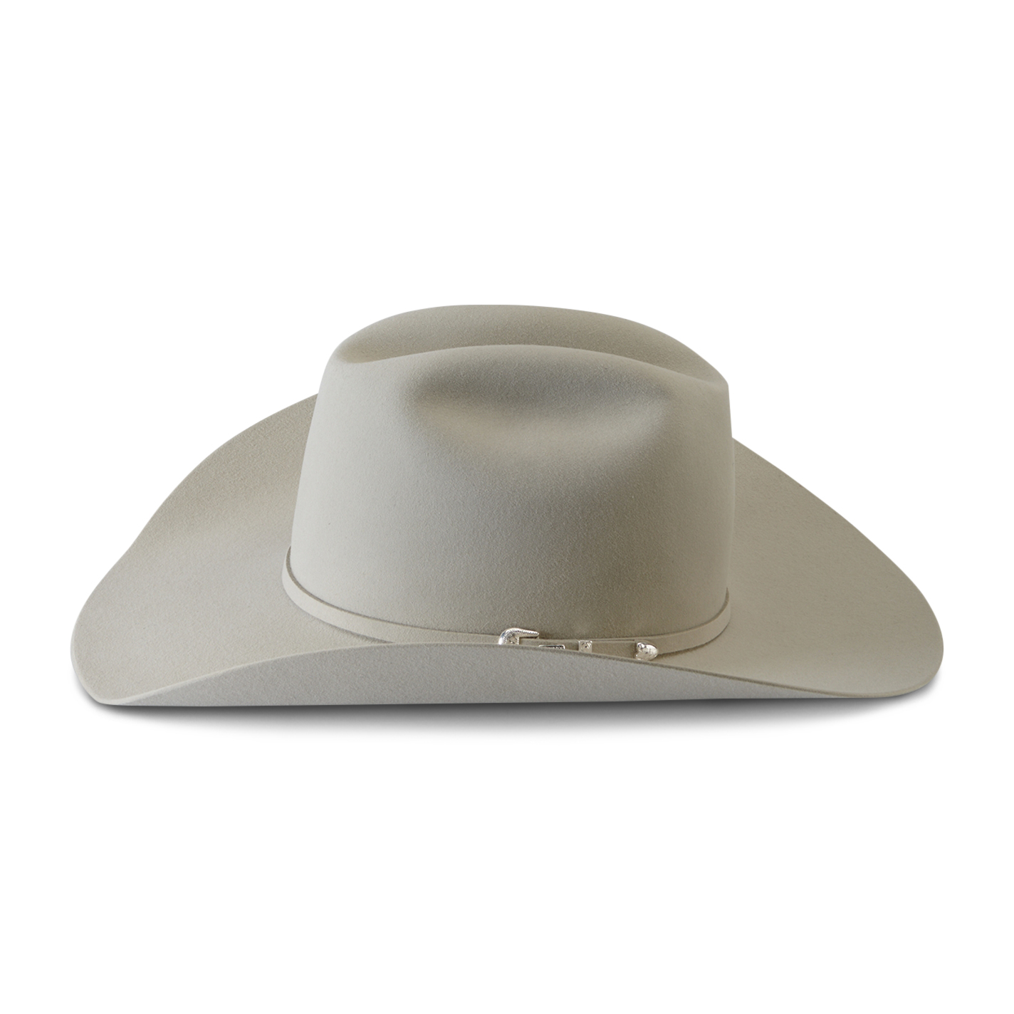 Resistol Midnight 6X Silverbelly Modified Cattleman Crown Felt Cowboy Hat - Image 1