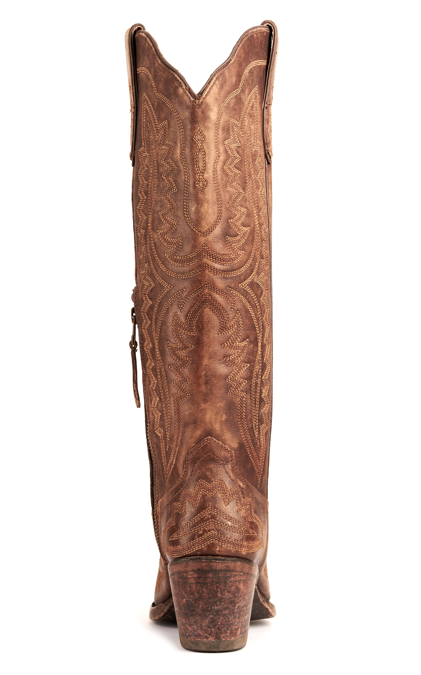 Ariat Women's Casanova Distressed Brown Snip Toe Tall Cowboy Boots - Image 1