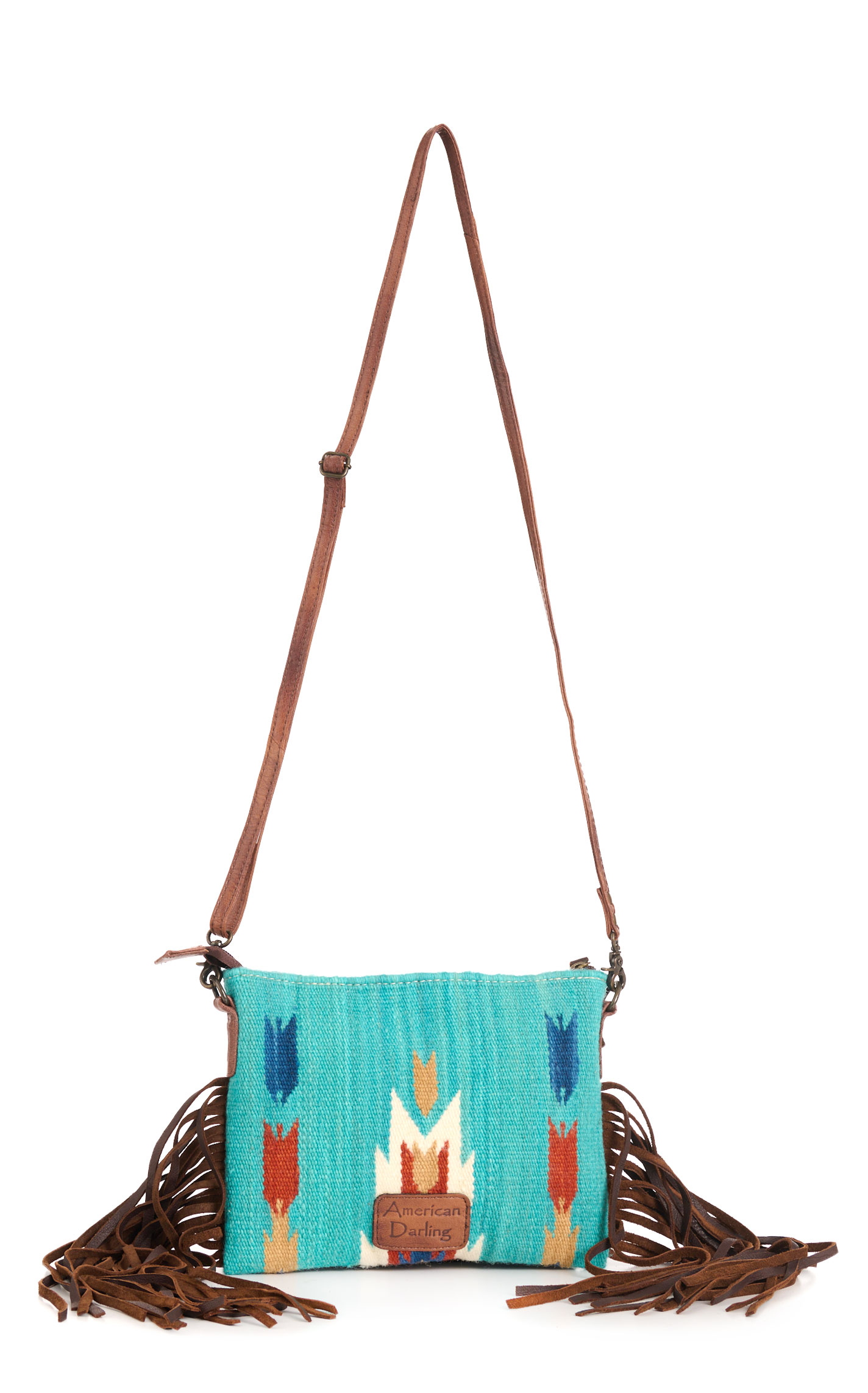 American Darling Laney Aztec Blanket Fringed Crossbody - Image 1