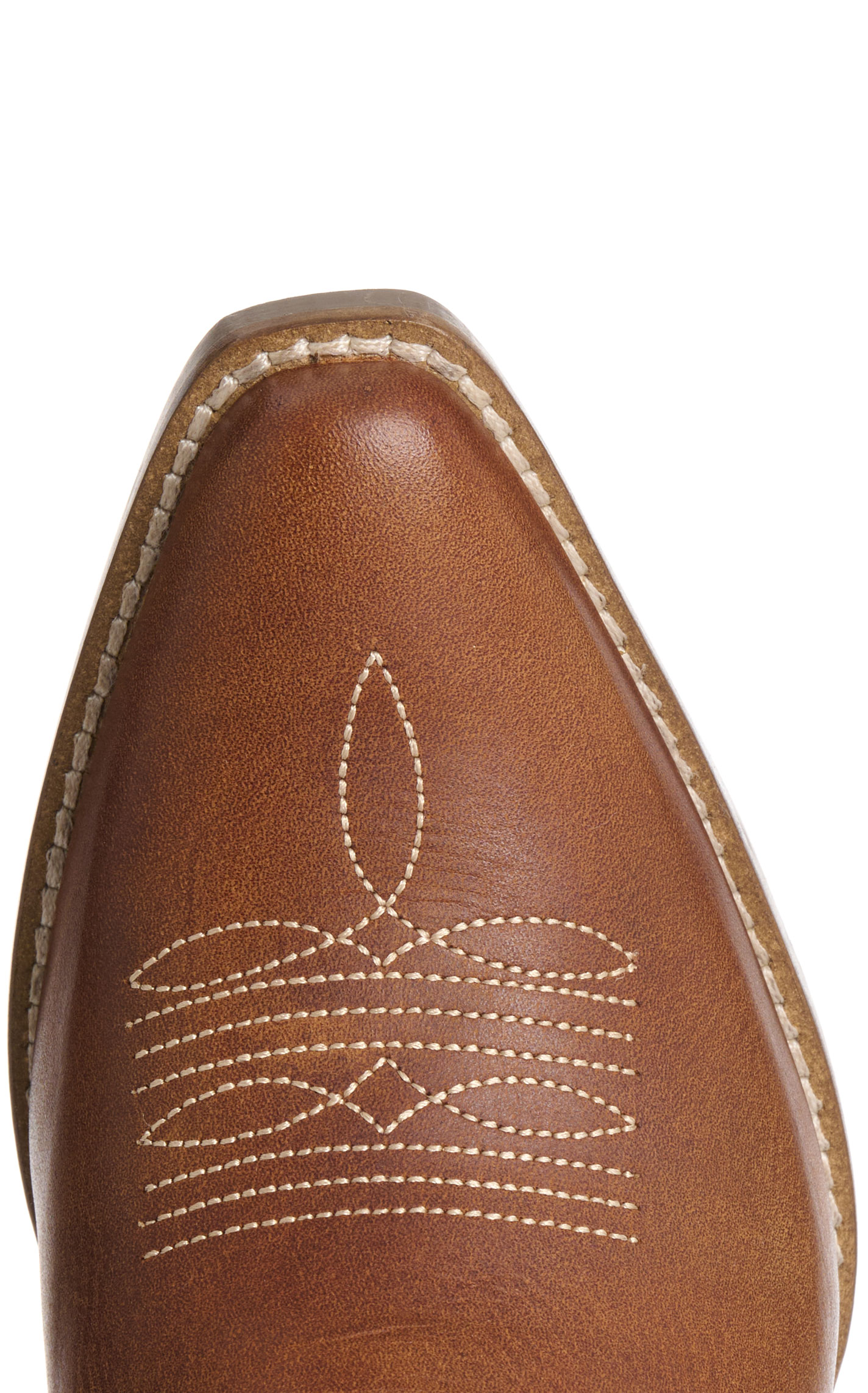 Rockin' C Women's Caramel & Cream Embroidered Snip Toe Cowboy Boots - Image 1