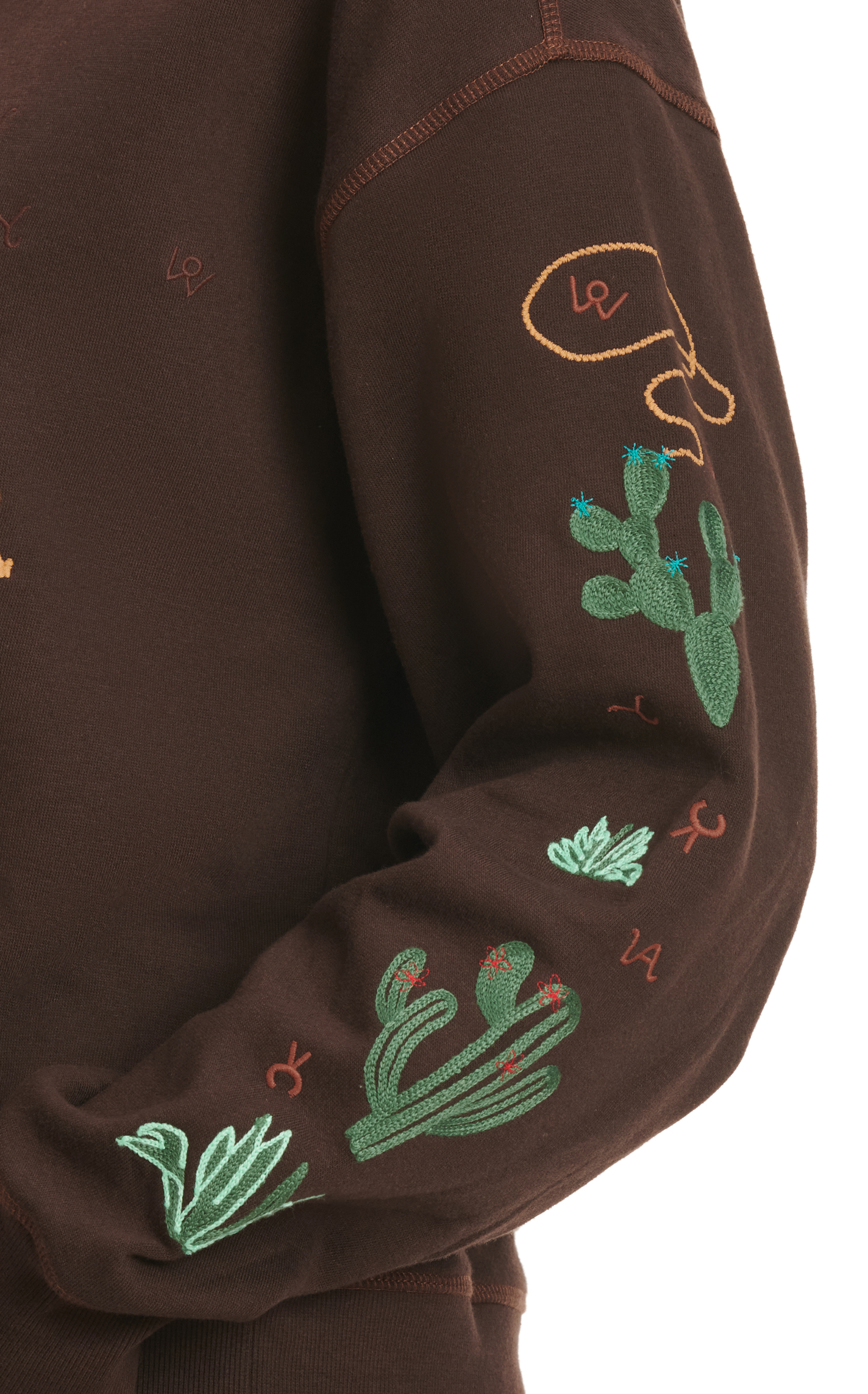 Ariat Women's Riata Chocolate Embroidered Sweatshirt - Image 3