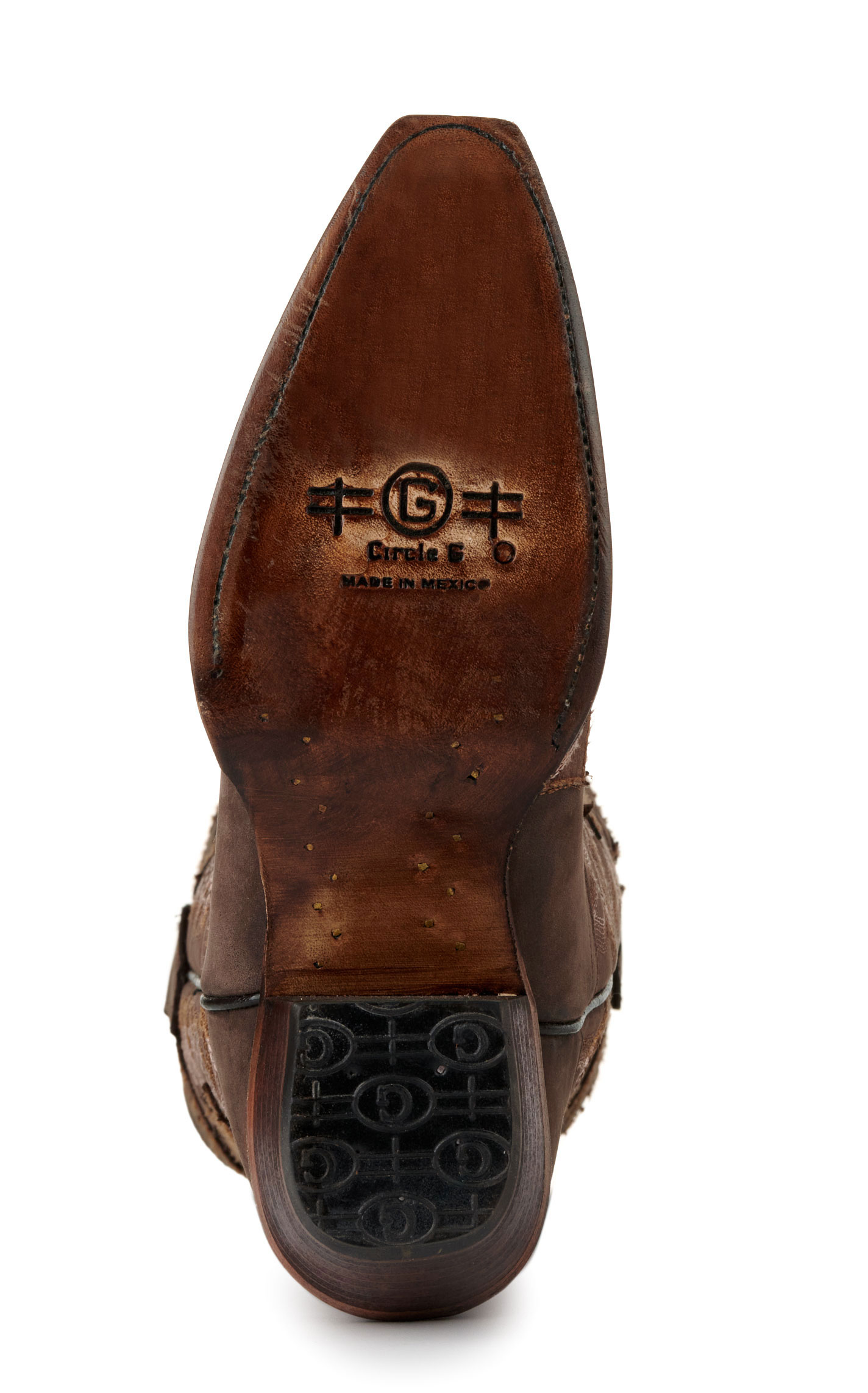 Circle G by Corral Women's Chocolate with Cognac Wingtips Snip Toe Cowboy Boots - Image 1