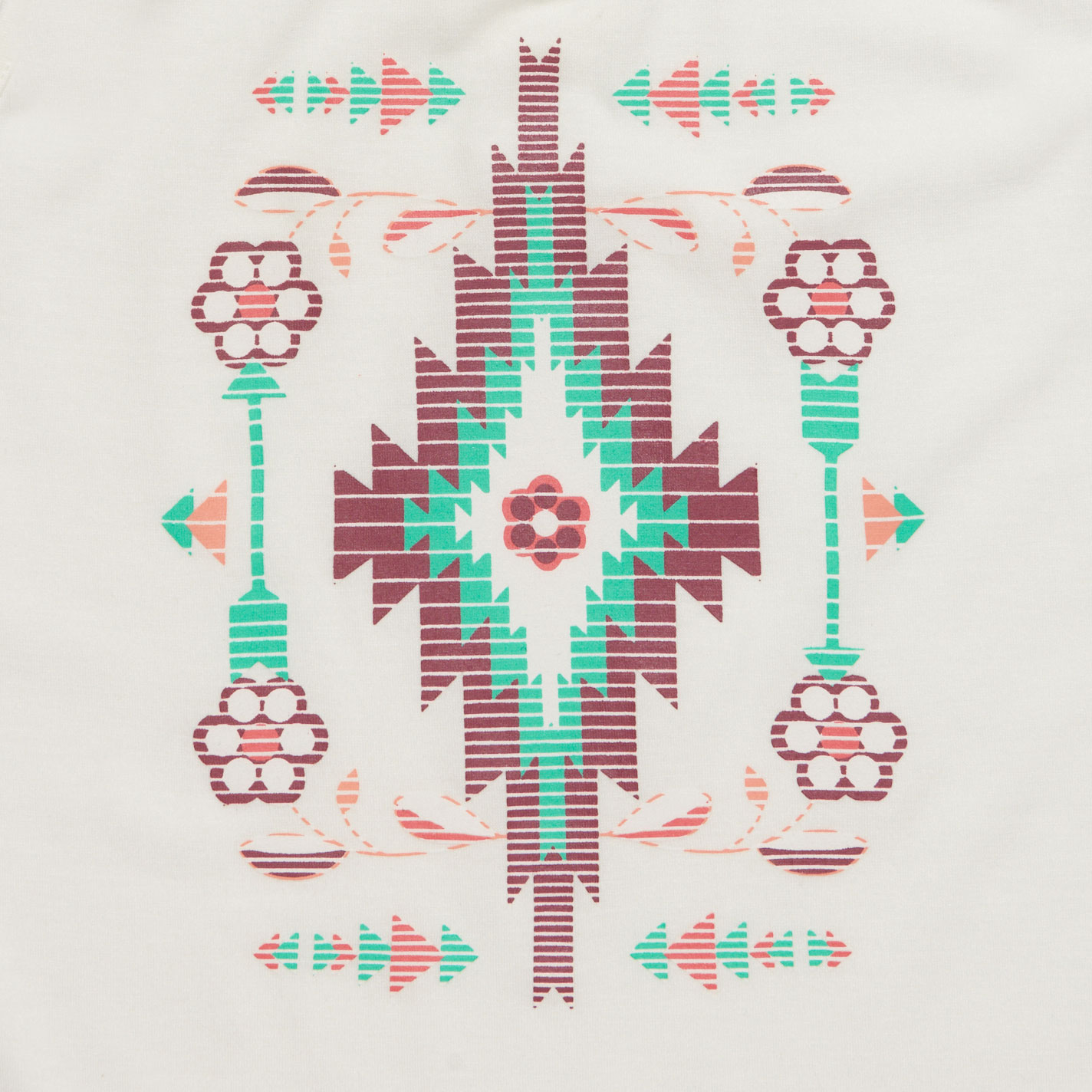 Rockin' C Girl's White Aztec Graphic Tank Top - Image 1