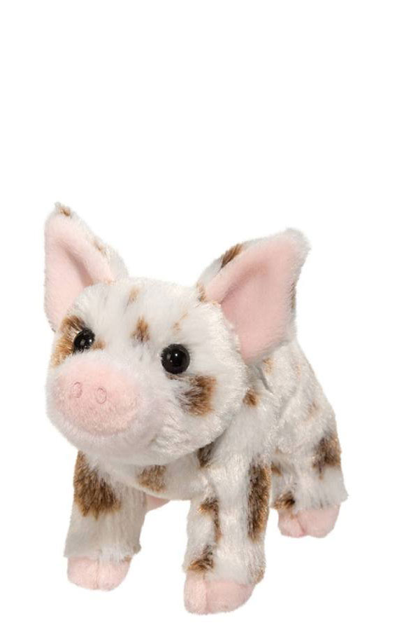 Douglas Toys Yogi Small White & Brown Spotted Pig Soft Stuffed Animal - Image 1