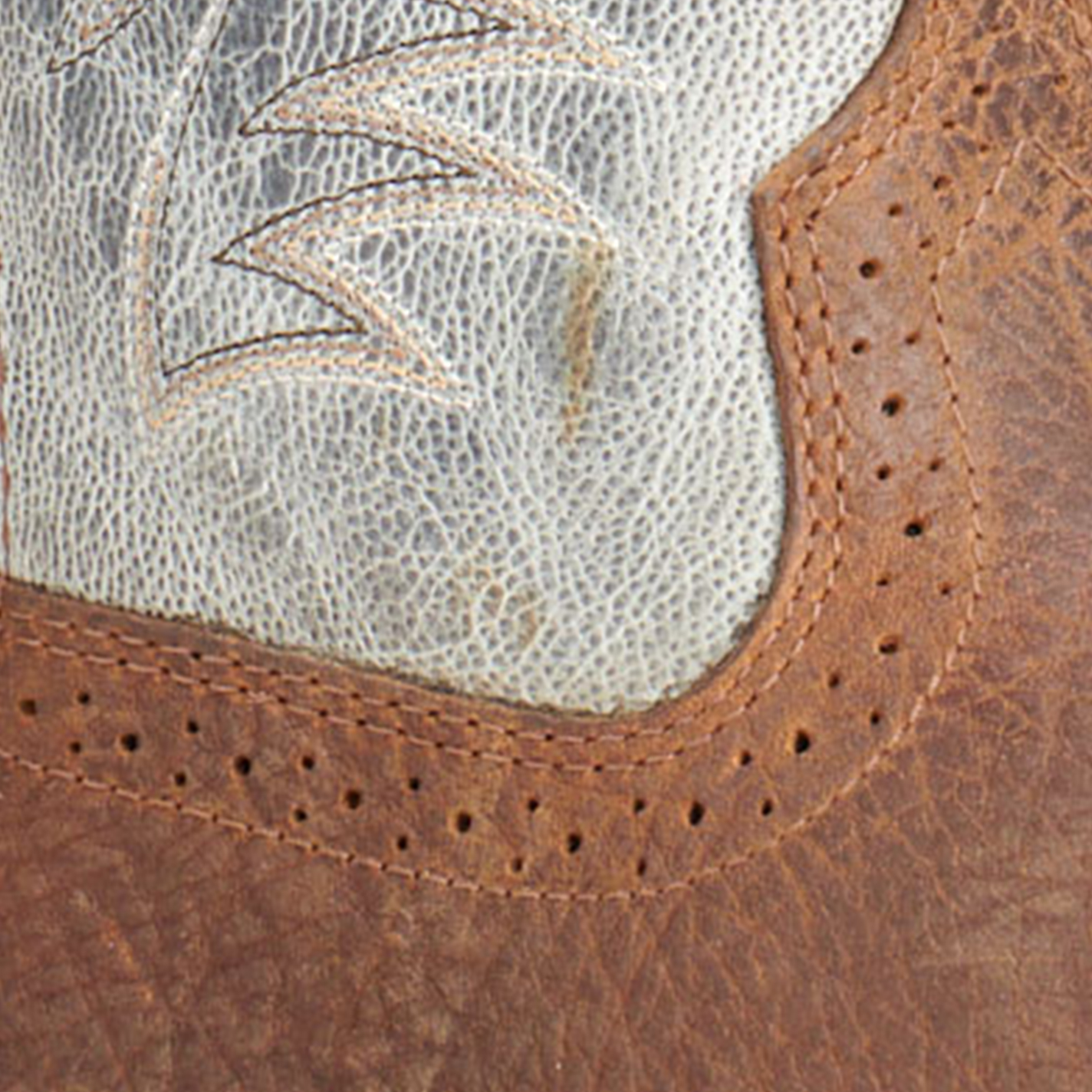 Ariat Men's Sport Dark Brown and Glacier Blue Wide Square Toe Cowboy Boots - Image 1