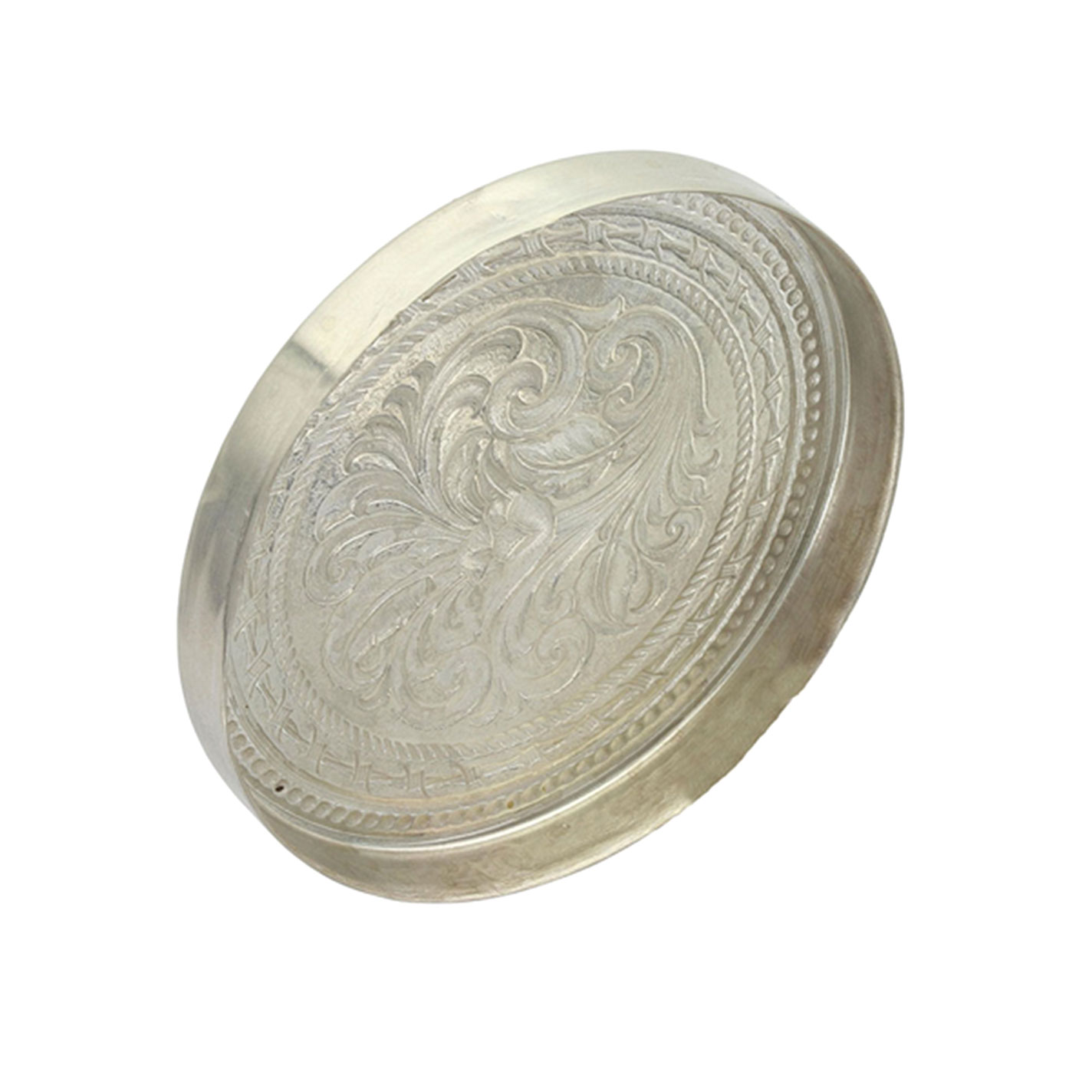 Montana Silversmiths Silver & Gold Barbed Wire Bull Rider Snuff Lid - Image 1