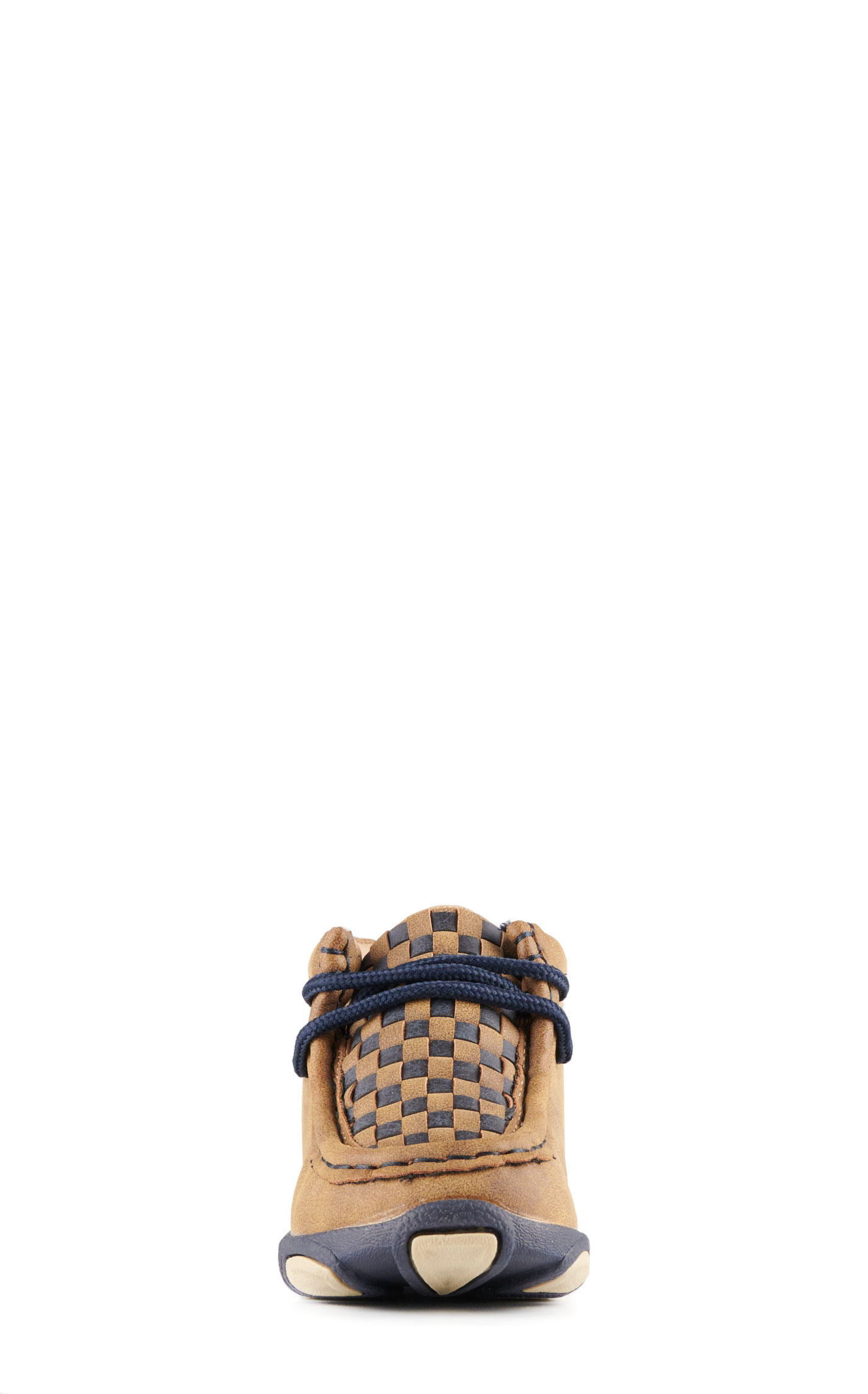 Twister Toddler Oliver Brown with Navy Basketweave Moc Toe Chukka Casual Shoe - Image 1