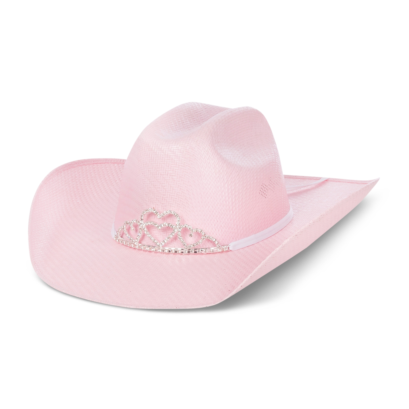M&F Double S Girls' Pink Sancho Hat With Tiara - Image 1