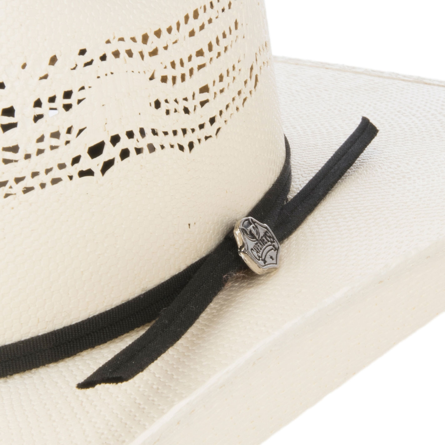 Cavender's Hat Collection Youth Bangora 2 Cord Vented Crown Straw Cowboy Hat - Image 1