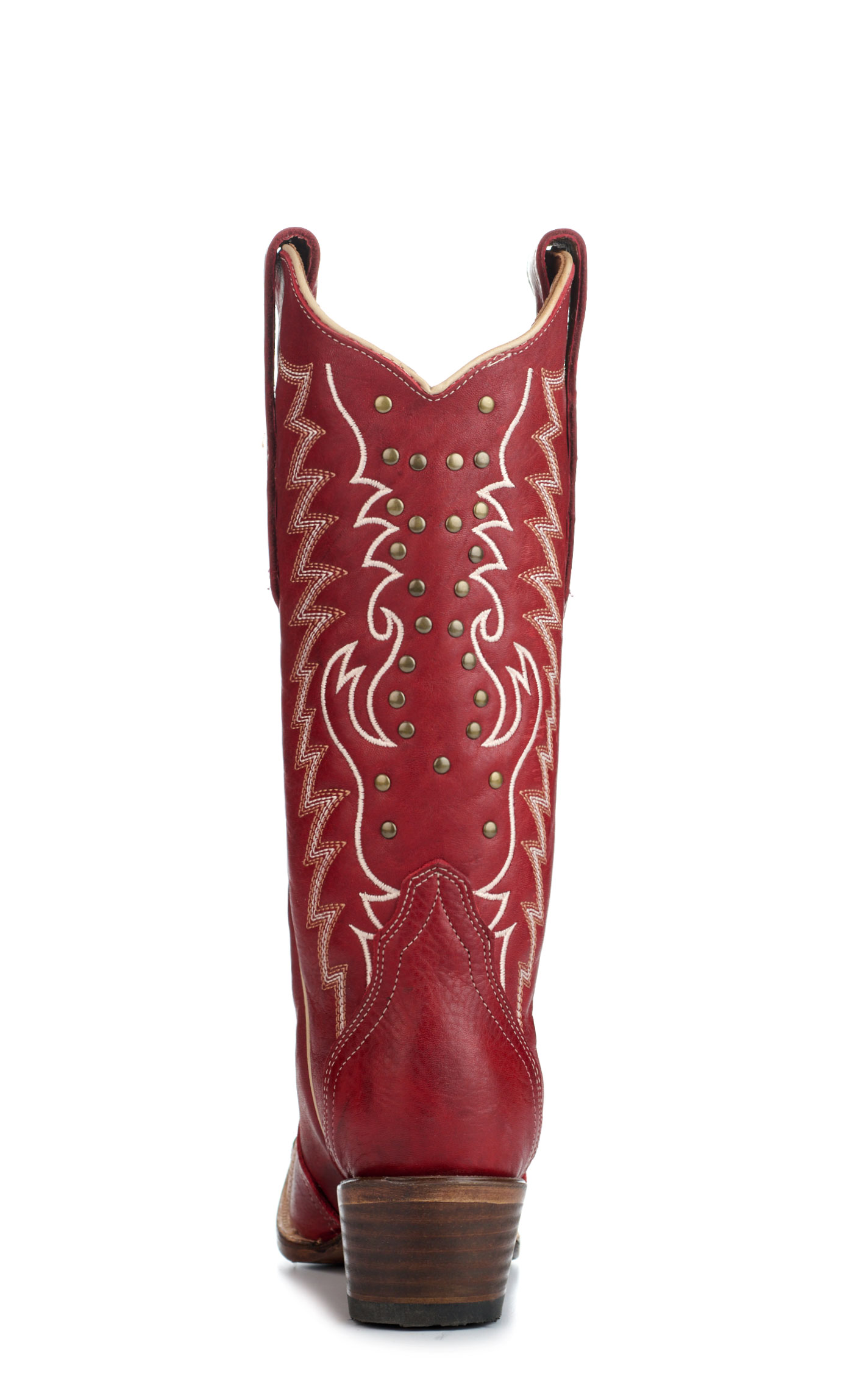 Circle G by Corral Women's Red with Studs Snip Toe Cowboy Boots - Image 1