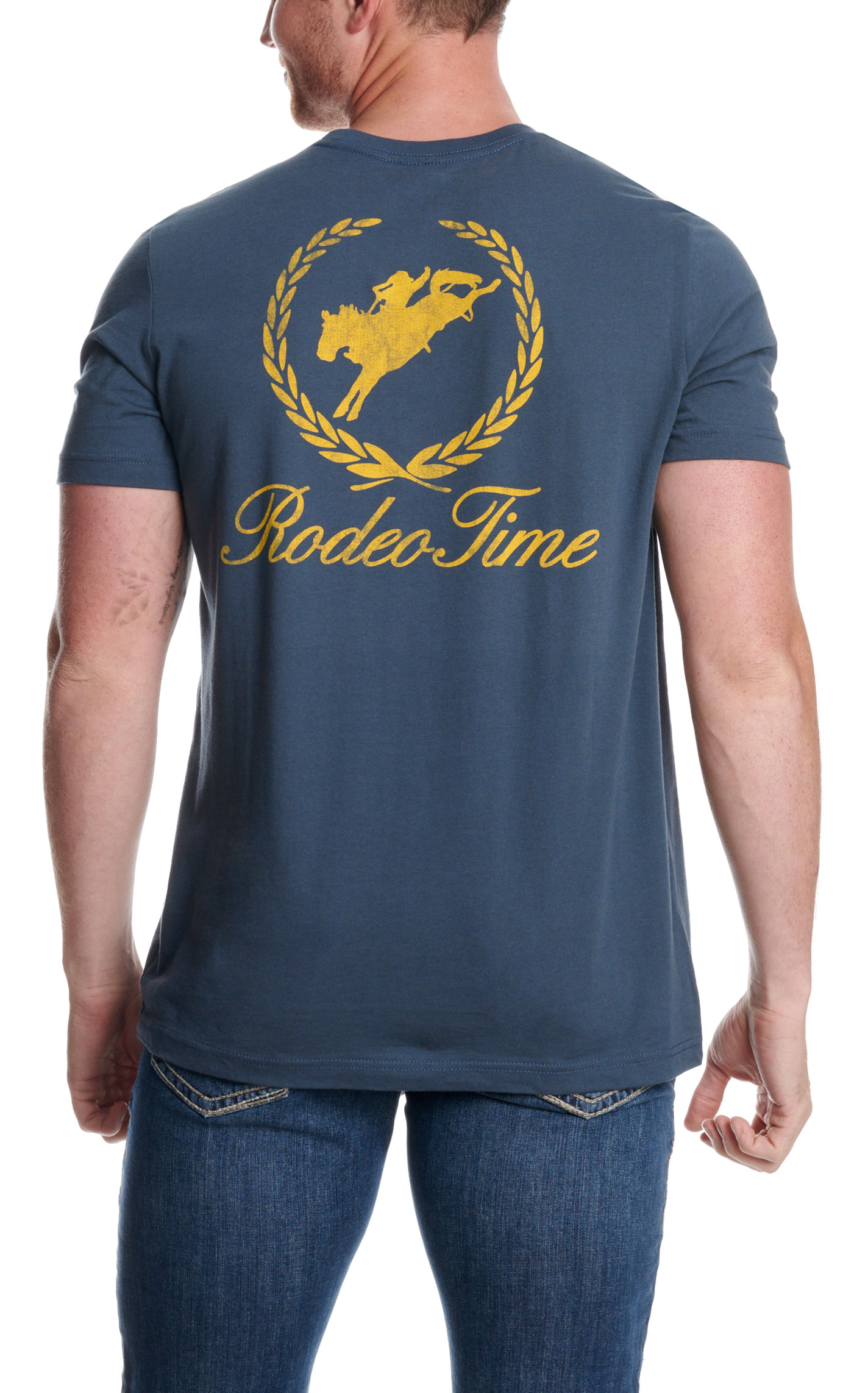 Rodeo Time Dale Brisby Men's Deville Slate Blue Graphic T-Shirt - Image 1