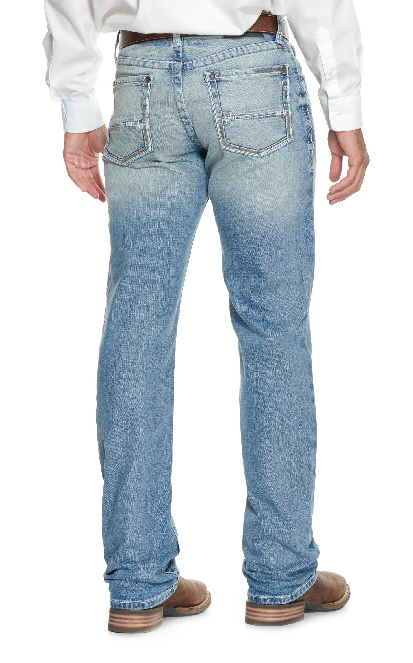 Ariat Men's M2 Stirling Shasta Light Wash Relaxed Fit Boot Cut Jeans - Image 1