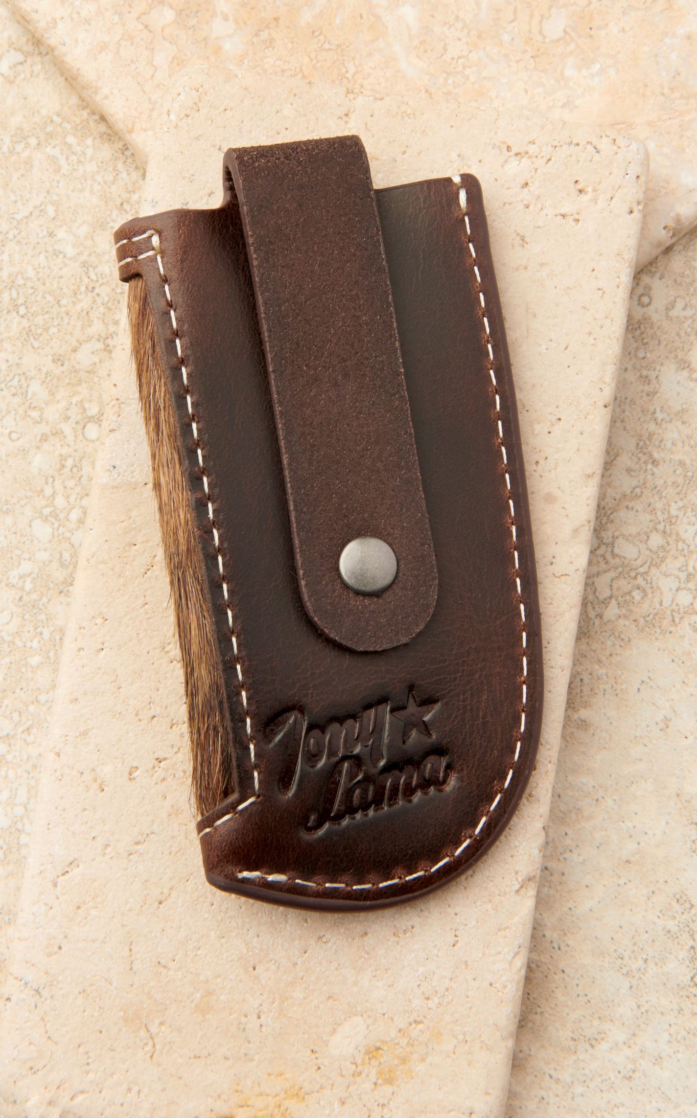 Tony Lama Brindle Hair on Hide Genuine Leather Knife Sheath - Image 2