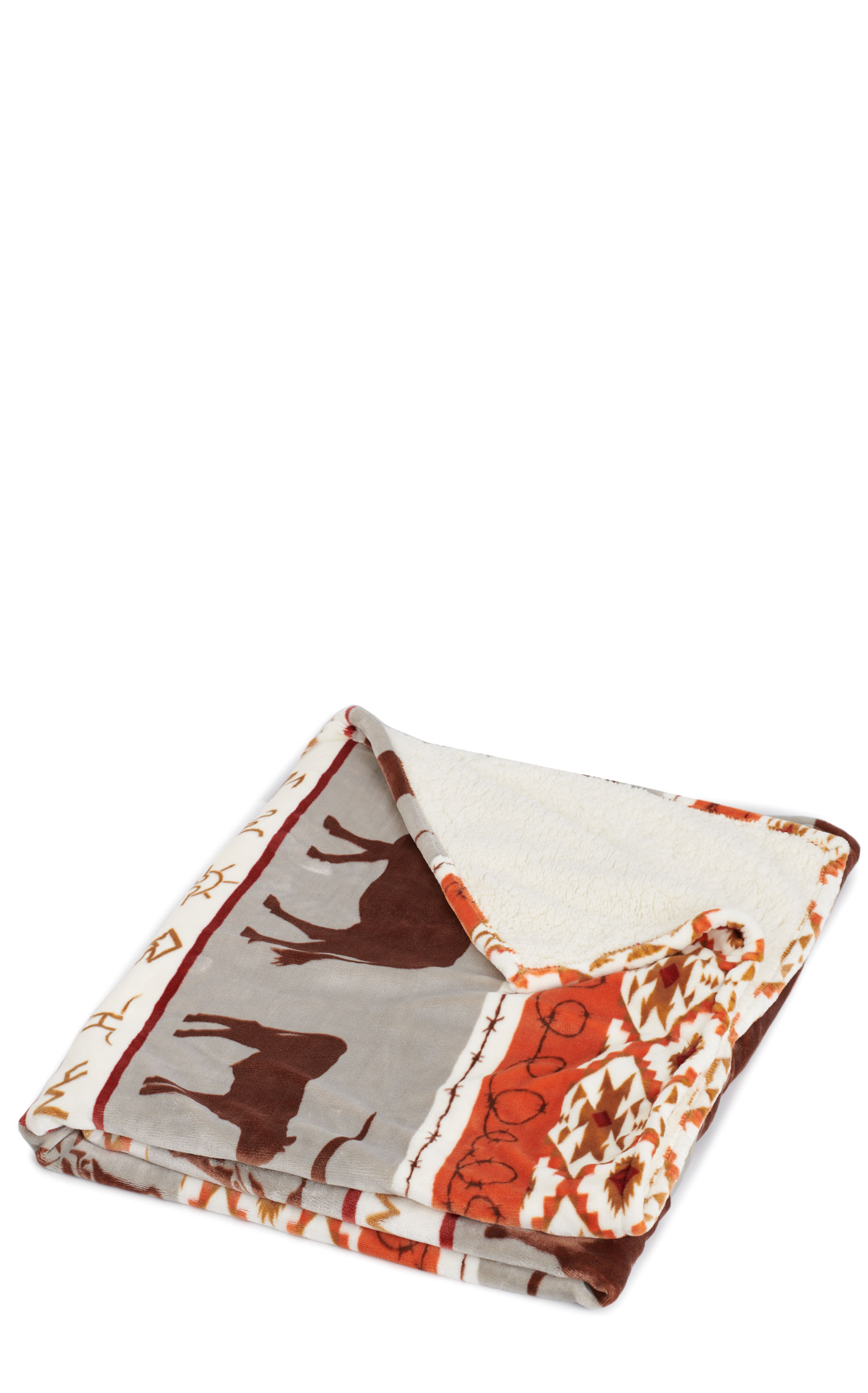 Carstens Inc. Southwest Longhorn Sherpa Throw - Image 1