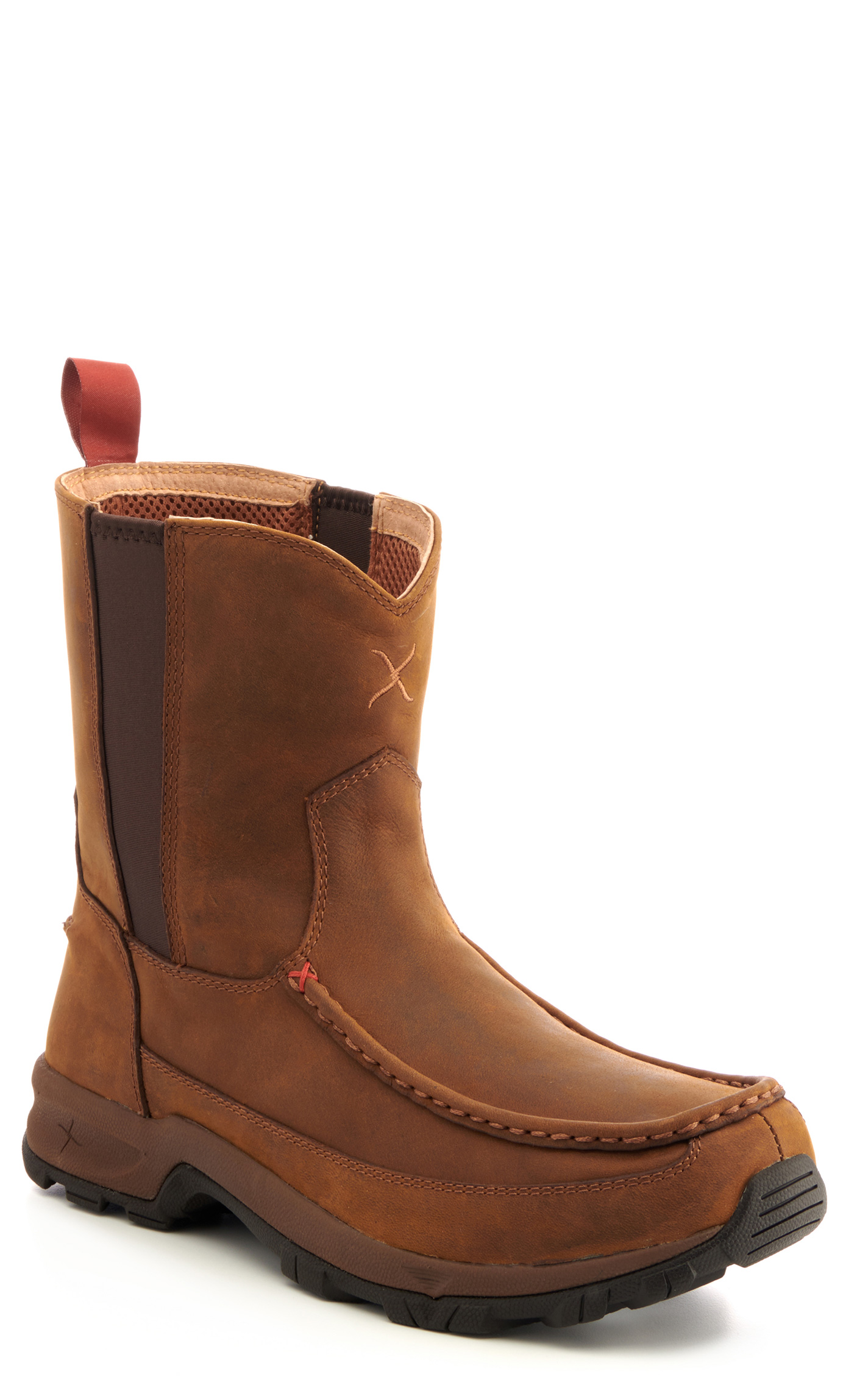 Twisted X Men's Distressed Saddle Brown Hiker Boots - Image 1