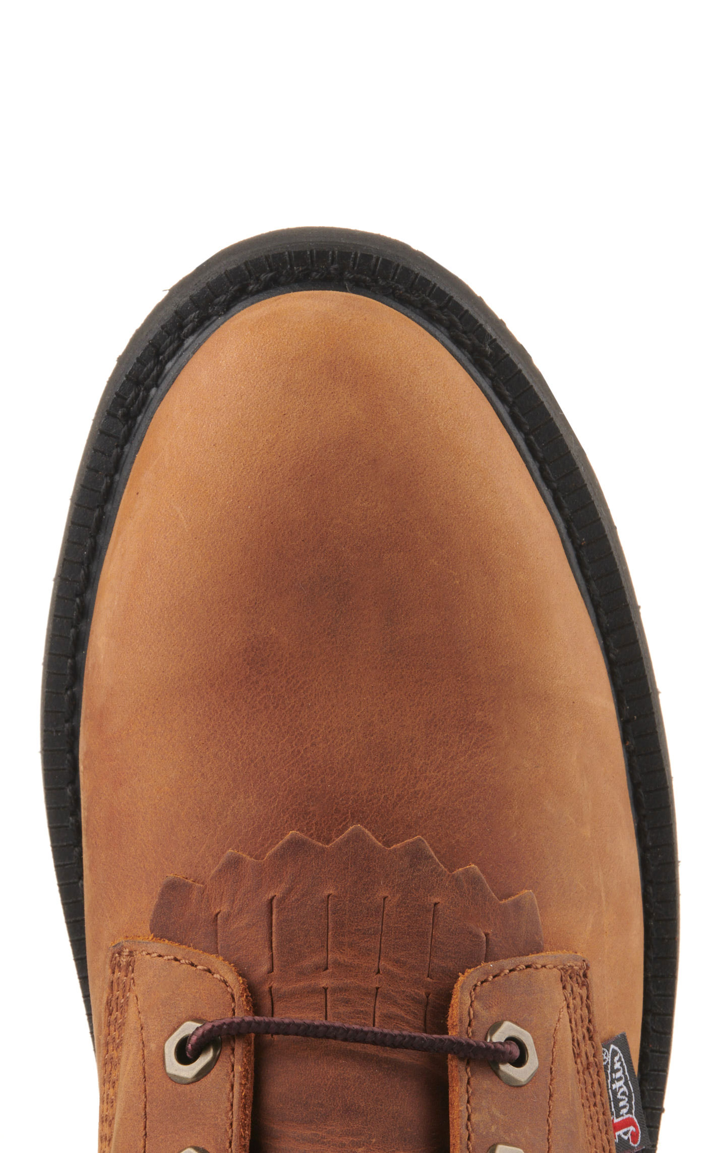 Justin Men's Livestock Aged Brown Soft Round Toe Lace Up Work Boot - Image 1