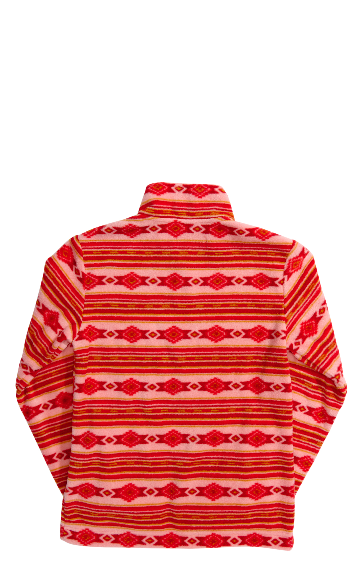 Rockin C Girl's Peach & Cherry Aztec Print 1/4 Zip Pullover - Image 1