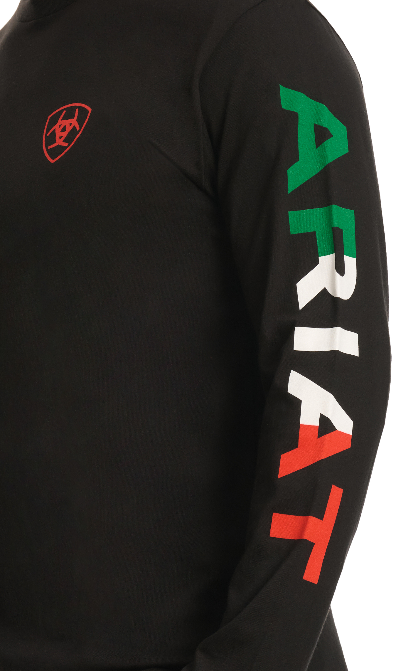 Ariat Men's Black Mexican Skull Flag Logo Graphic T-Shirt - Image 1