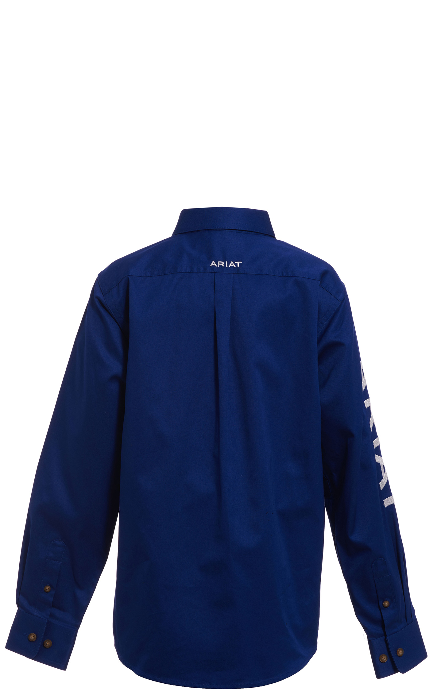 Ariat Boys' Blue Team Logo Long Sleeve Western Shirt - Image 1