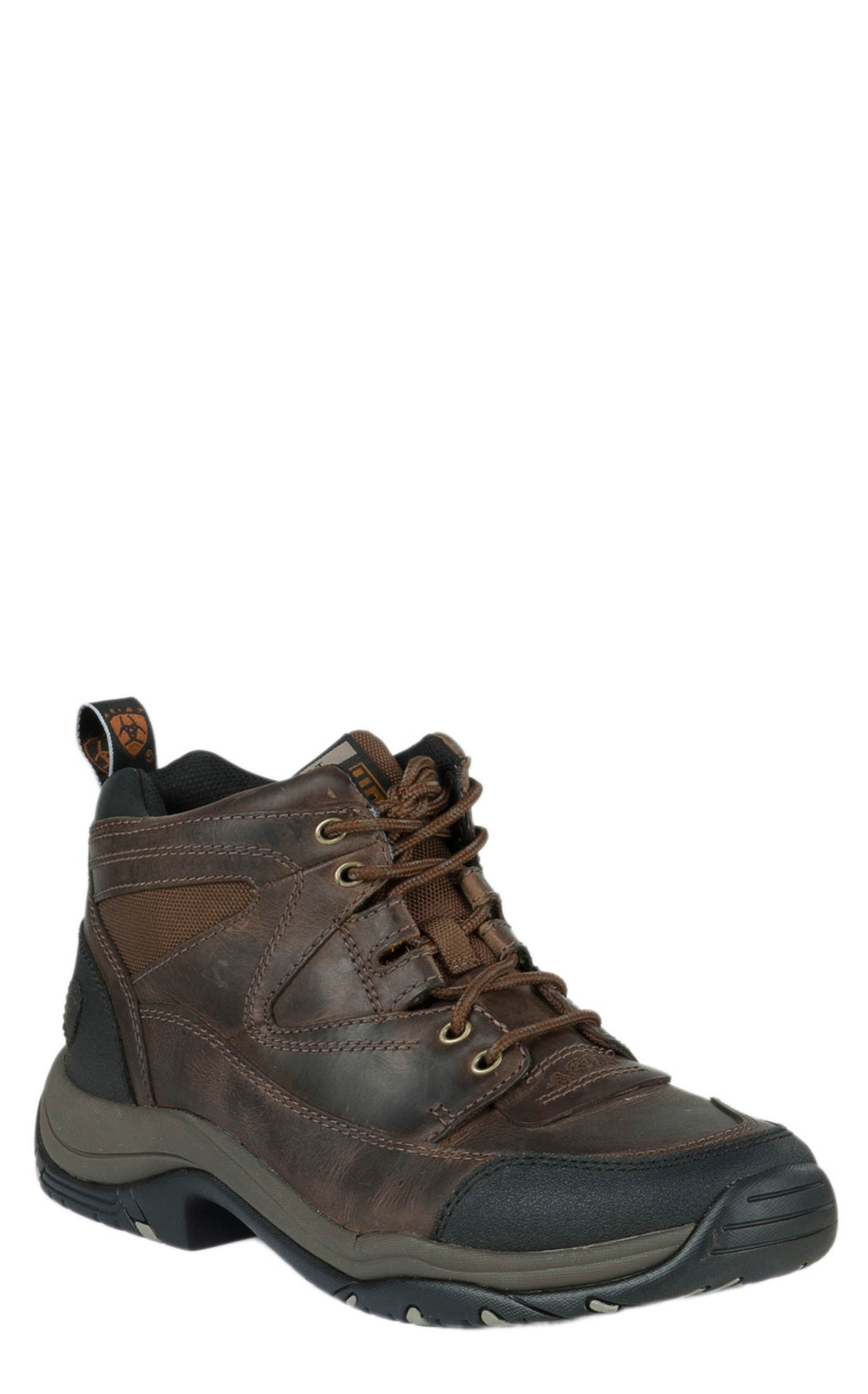 Ariat Men's Distressed Brown Terrain Lace Up Hiking Boots - Image 1