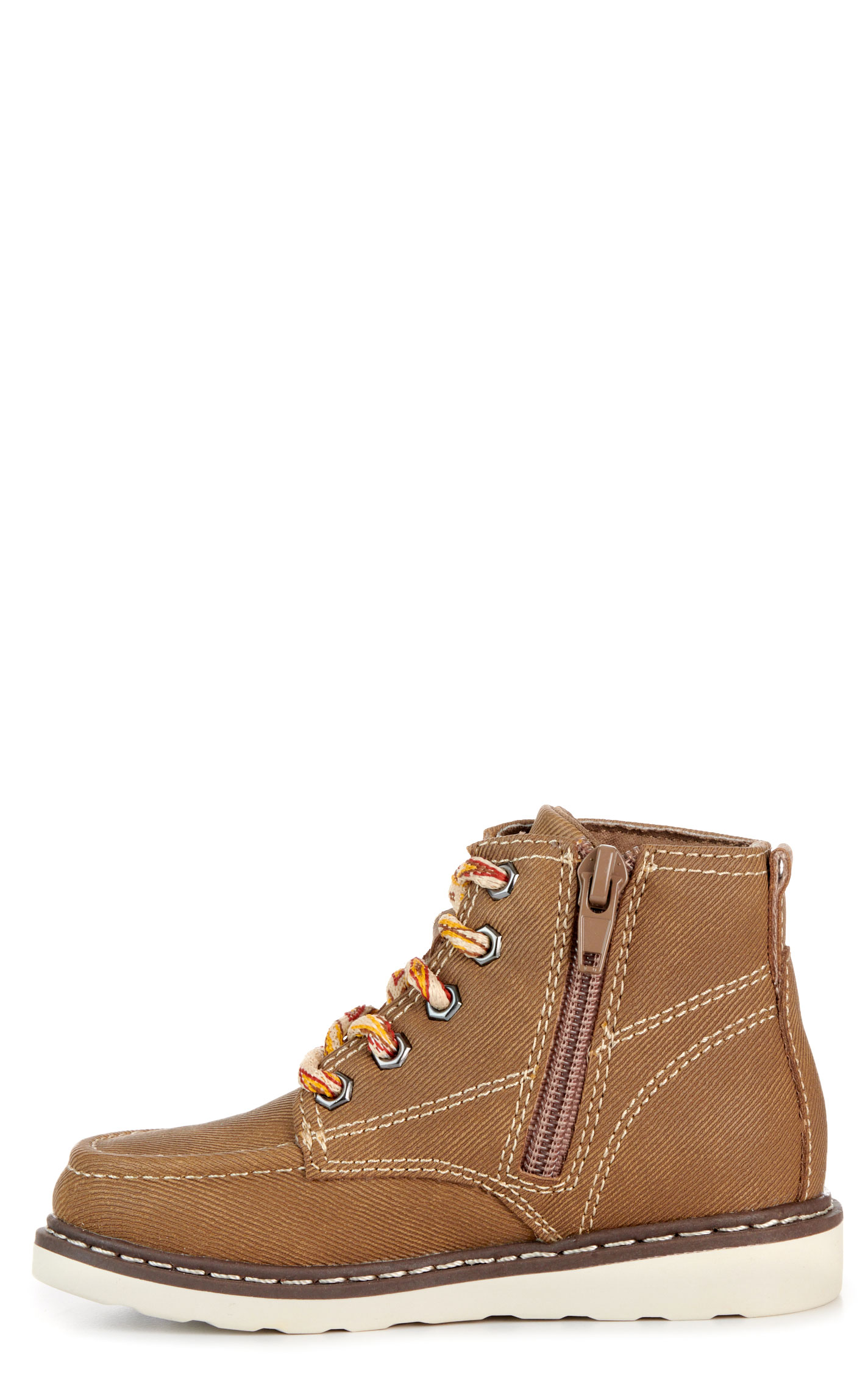 Twister Toddler Boys' Clyde Brown Moc Toe Lace Up Chukka Shoe - Image 1