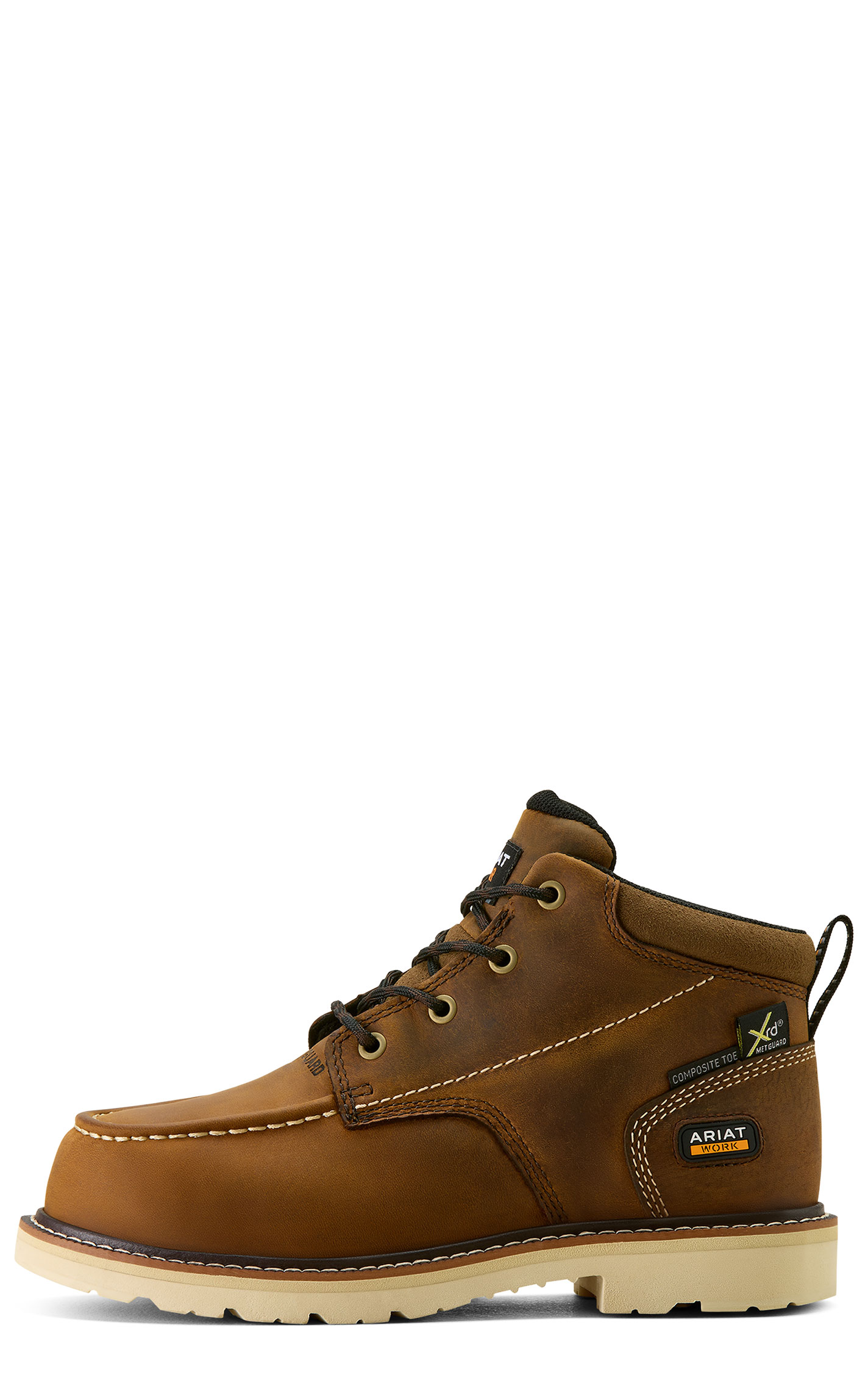 Ariat Women's Rebar Lift Chukka Distressed Brown Composite Round Toe Work Boots - Image 1