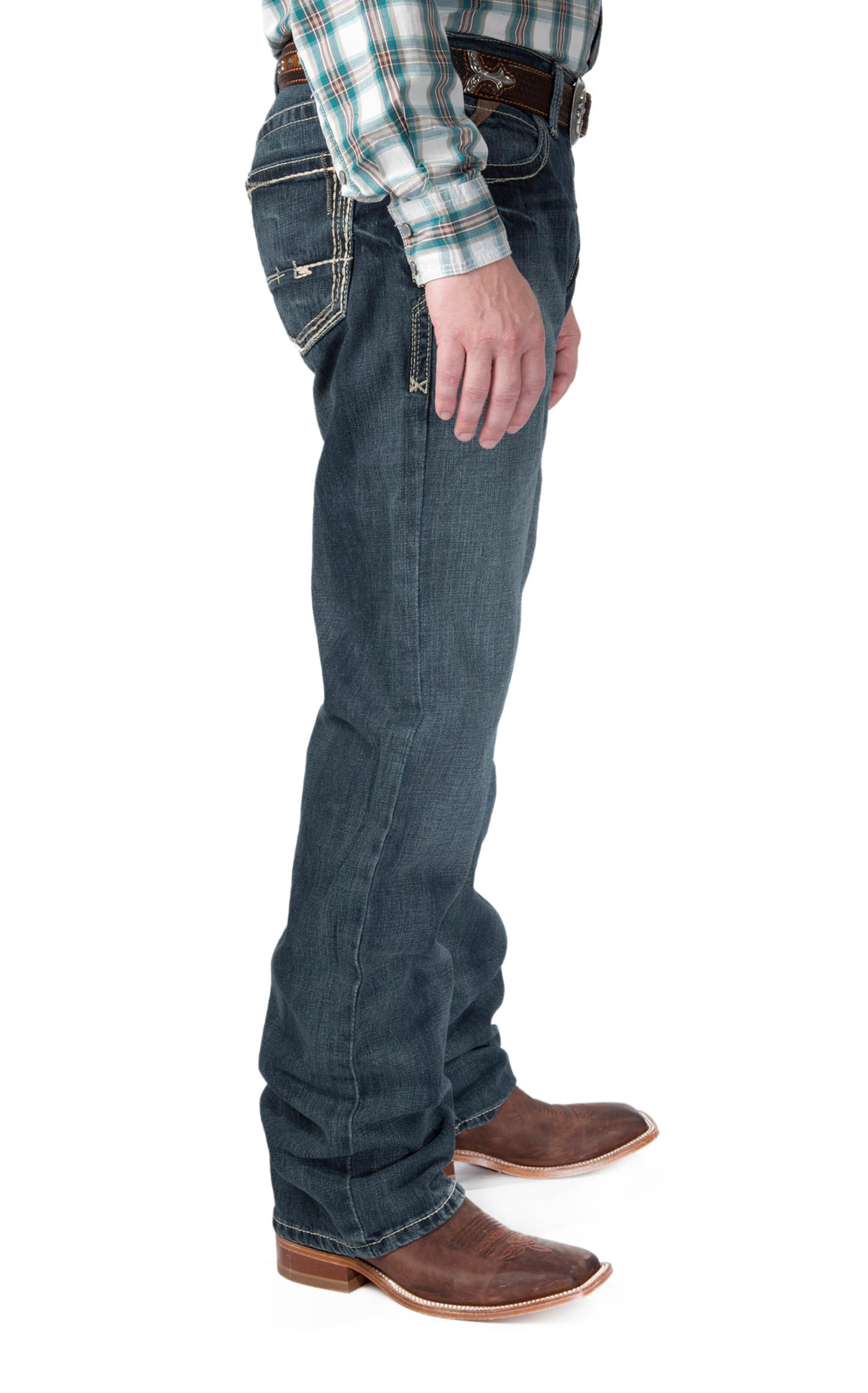 Ariat Men's M4 Boundary Relaxed Fit Low Rise Boot Cut Jean - Extended Sizes (42-44) - Image 1