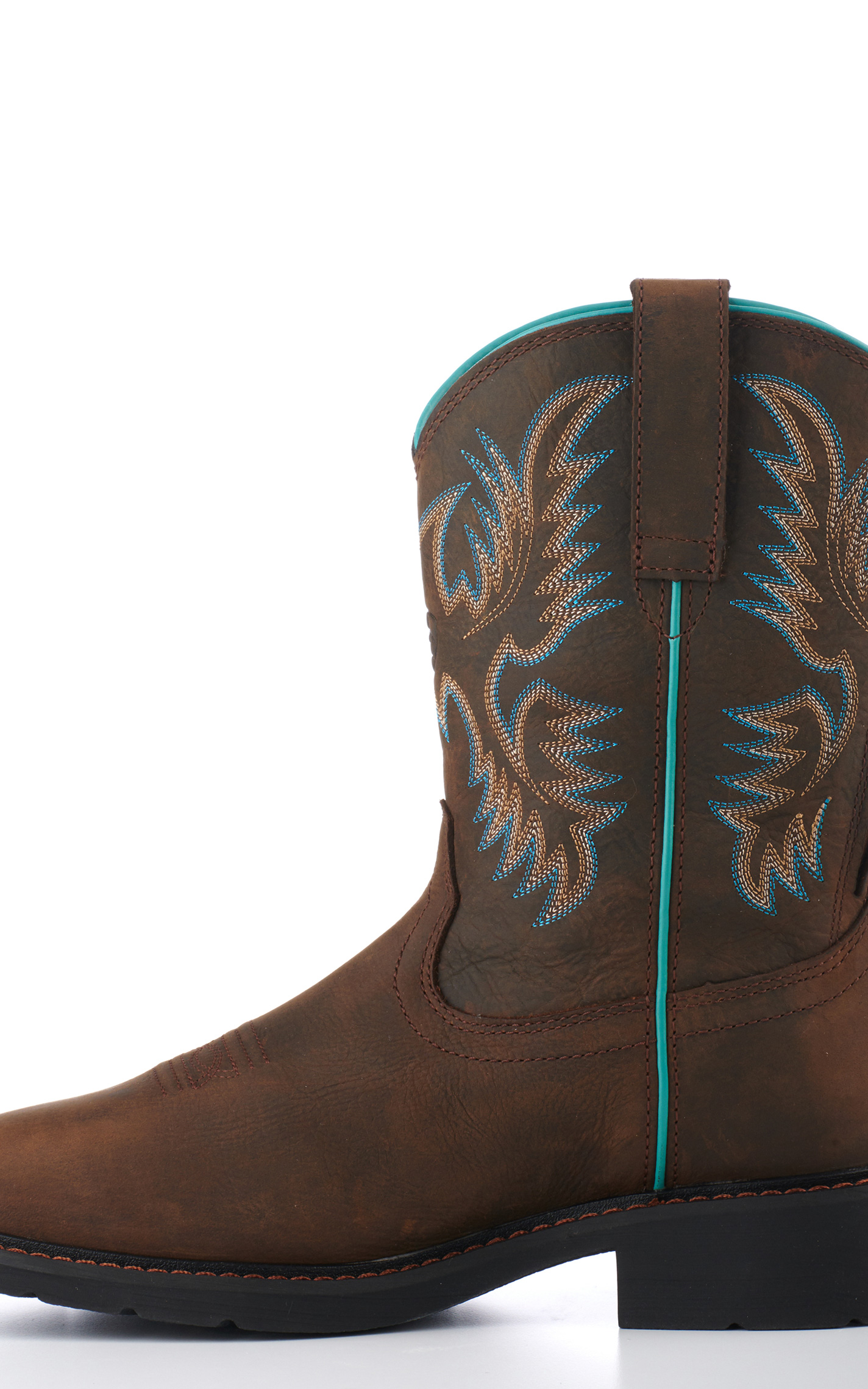 Ariat Women's Krista Dark Brown Waterproof Wide Square Steel Toe Work Boots - Image 1