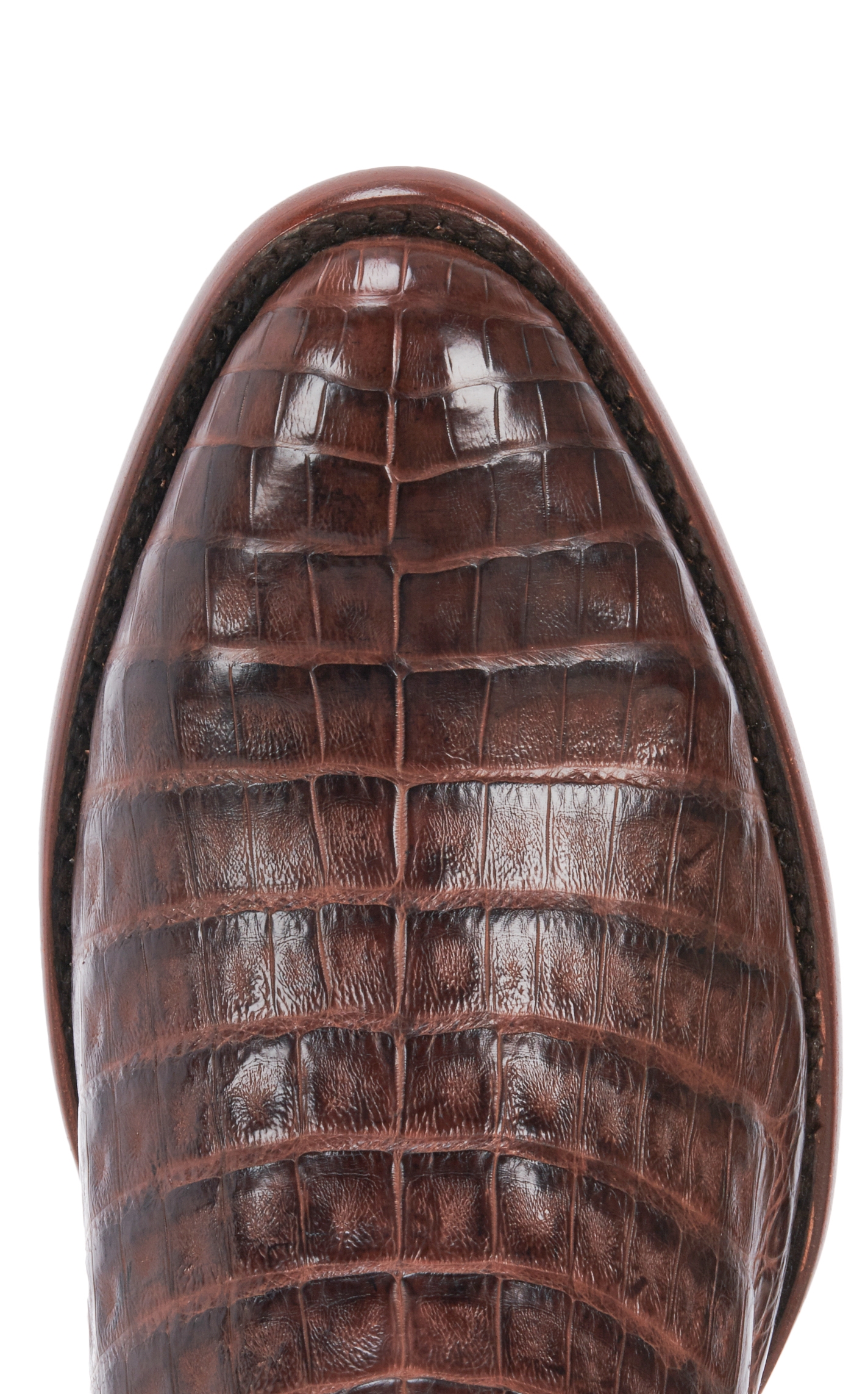 JRC & Sons Men's Weldon Caiman Belly Round Toe Exotic Cowboy Boot in Cigar - Image 1