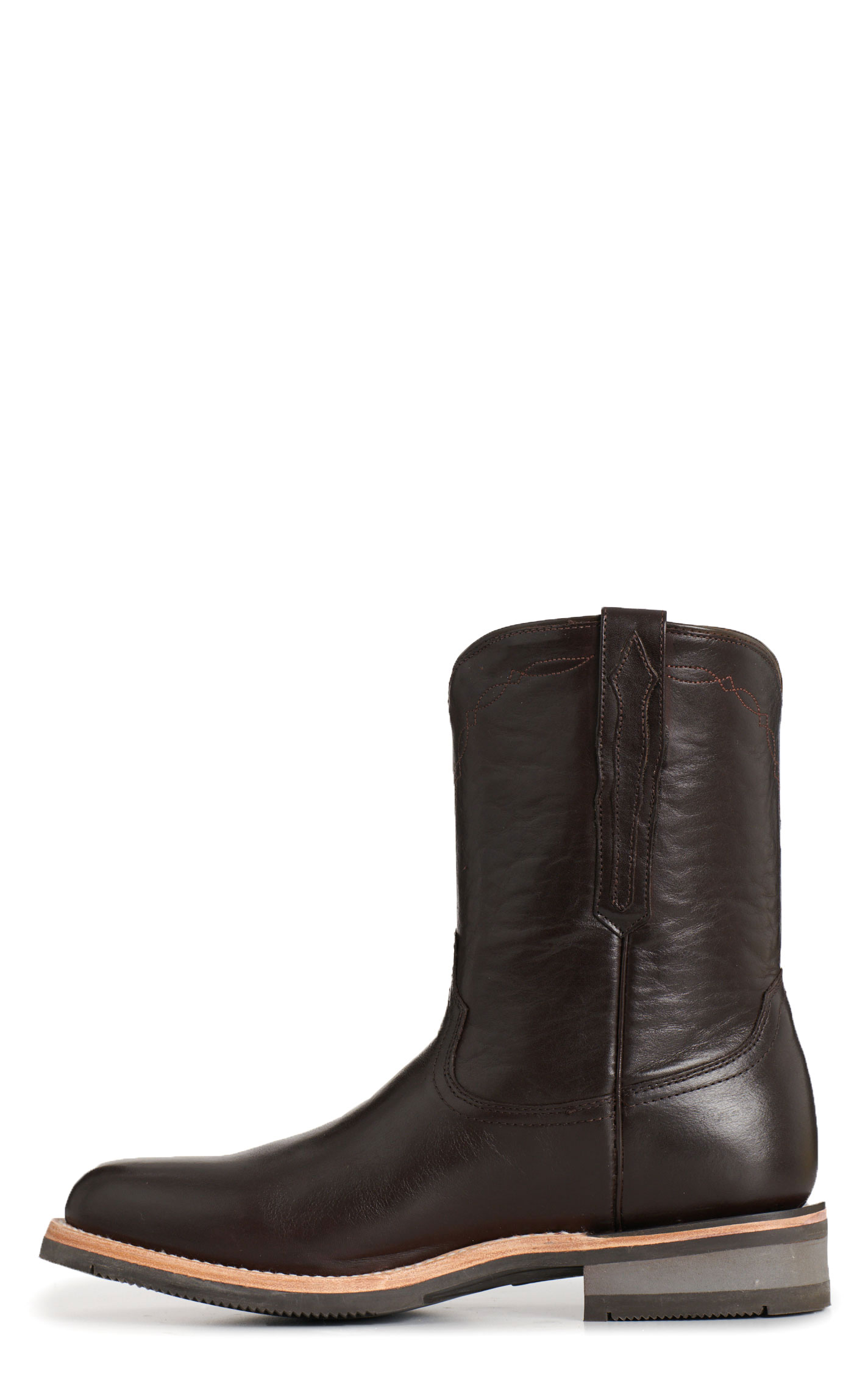 Lucchese Men’s Raymond Chocolate Ranch Hand Roper Round Toe Cowboy Boots - Image 1