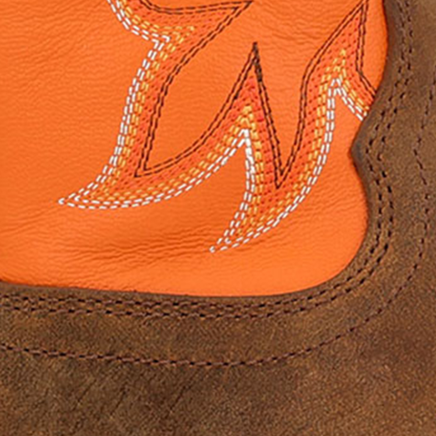 Durango Men’s Coffee & Orange Workin’ Rebel Wide Square Steel Toe Work Boots - Image 1