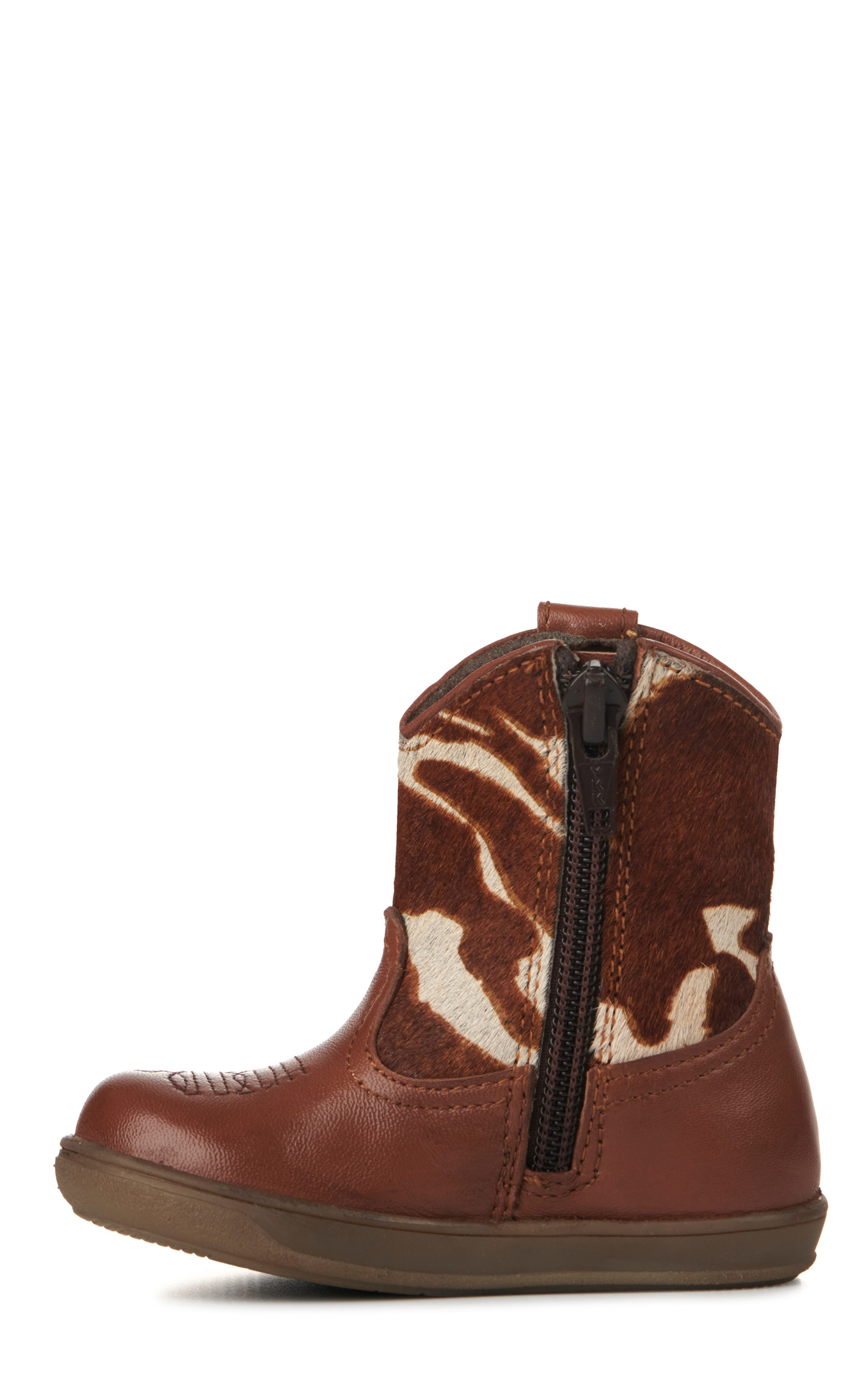 Roper Infant Brown and Cow Print Round Toe Cowboy Boots - Image 1