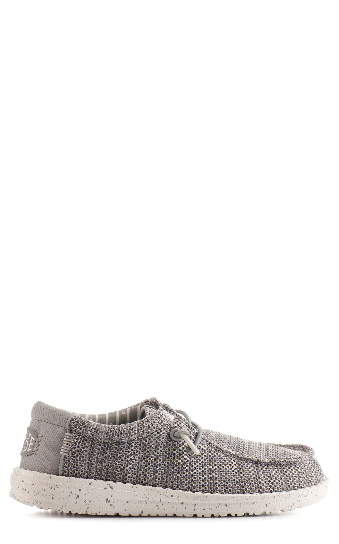 Hey Dude Kids' Wally Stretch Sox Gray Moc Toe Casual Shoes - Image 1