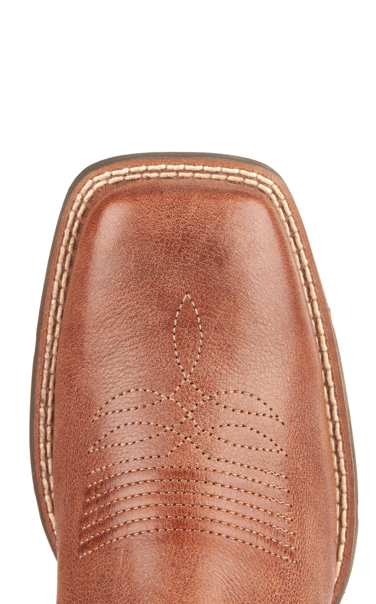 Ariat Women's Round Up Buff Brown and Blue StretchFit Wide Square Toe Cowboy Boots - Image 1