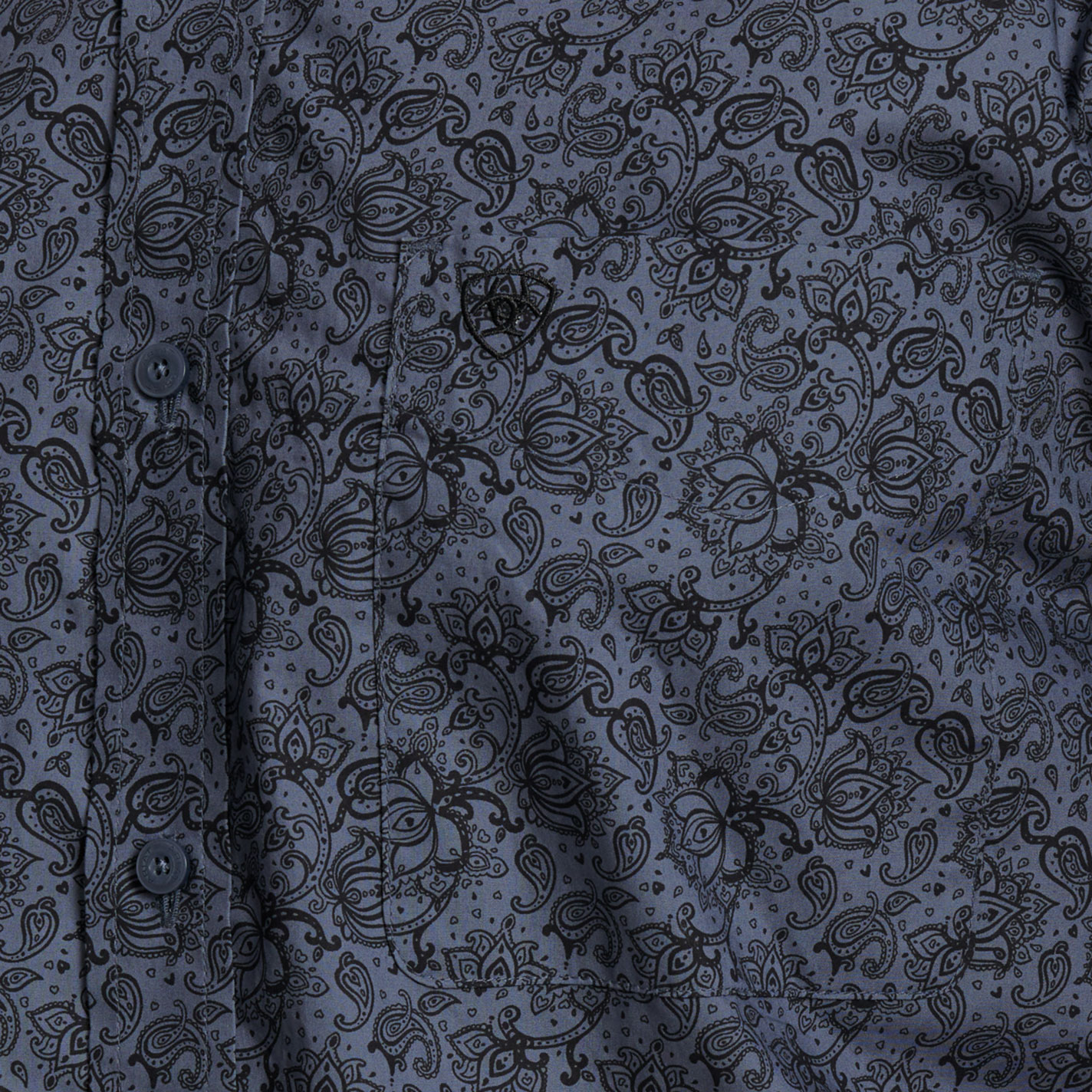 Ariat Men's Addison Grisaille Black Paisley Western Shirt Big & Tall - Image 1