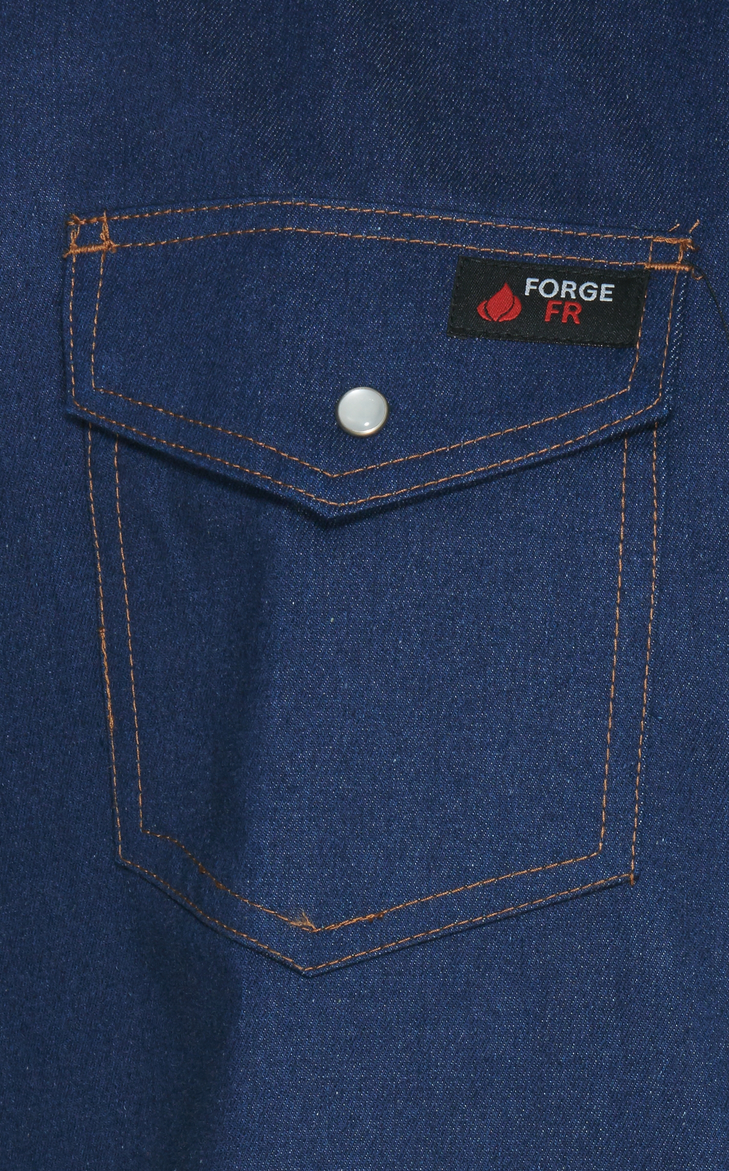 Forge Workwear FR Men's Denim Long Sleeve Work Shirt - Image 1