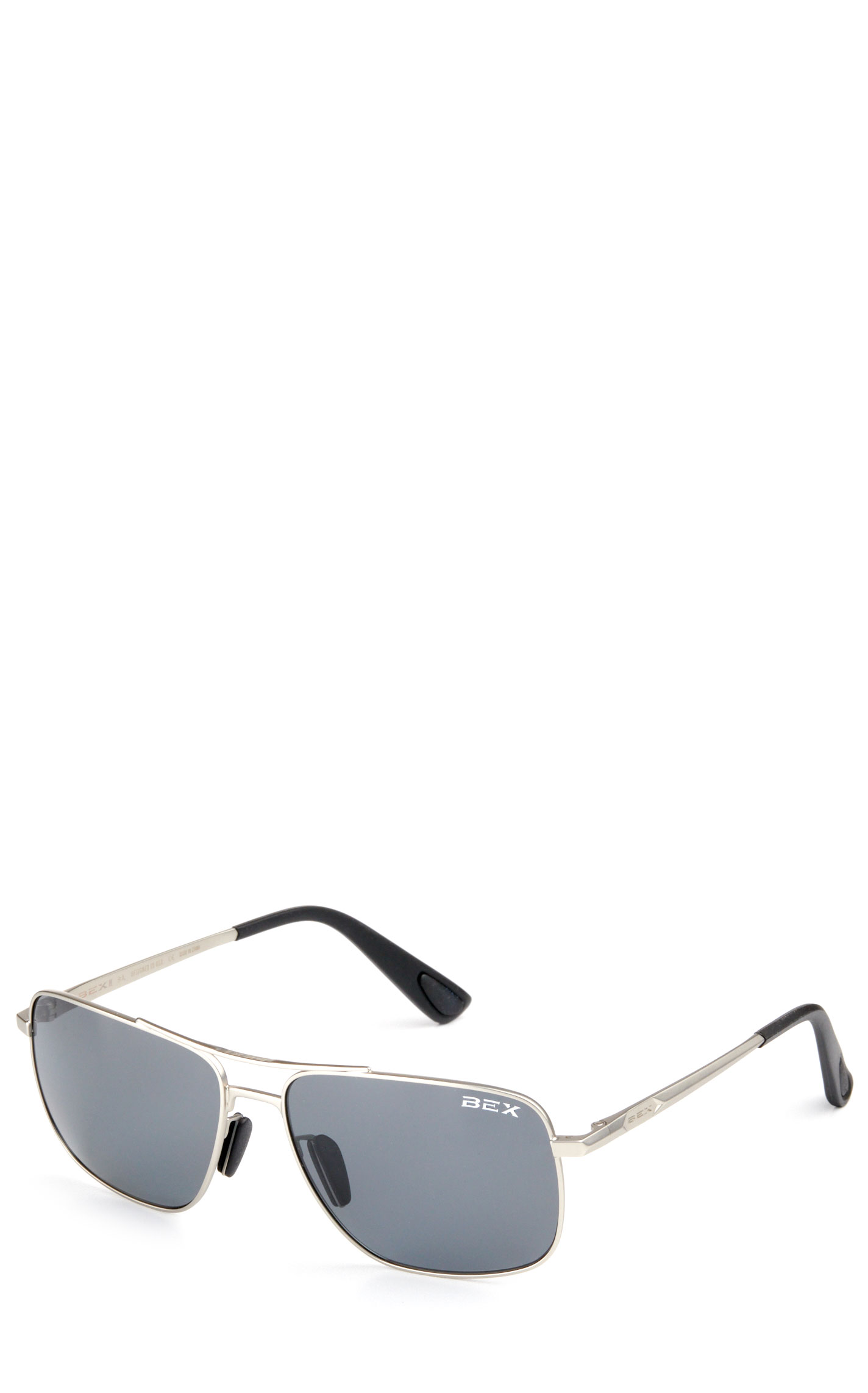 BEX Porter Matte Black Gray Aviator Sunglasses - Image 1