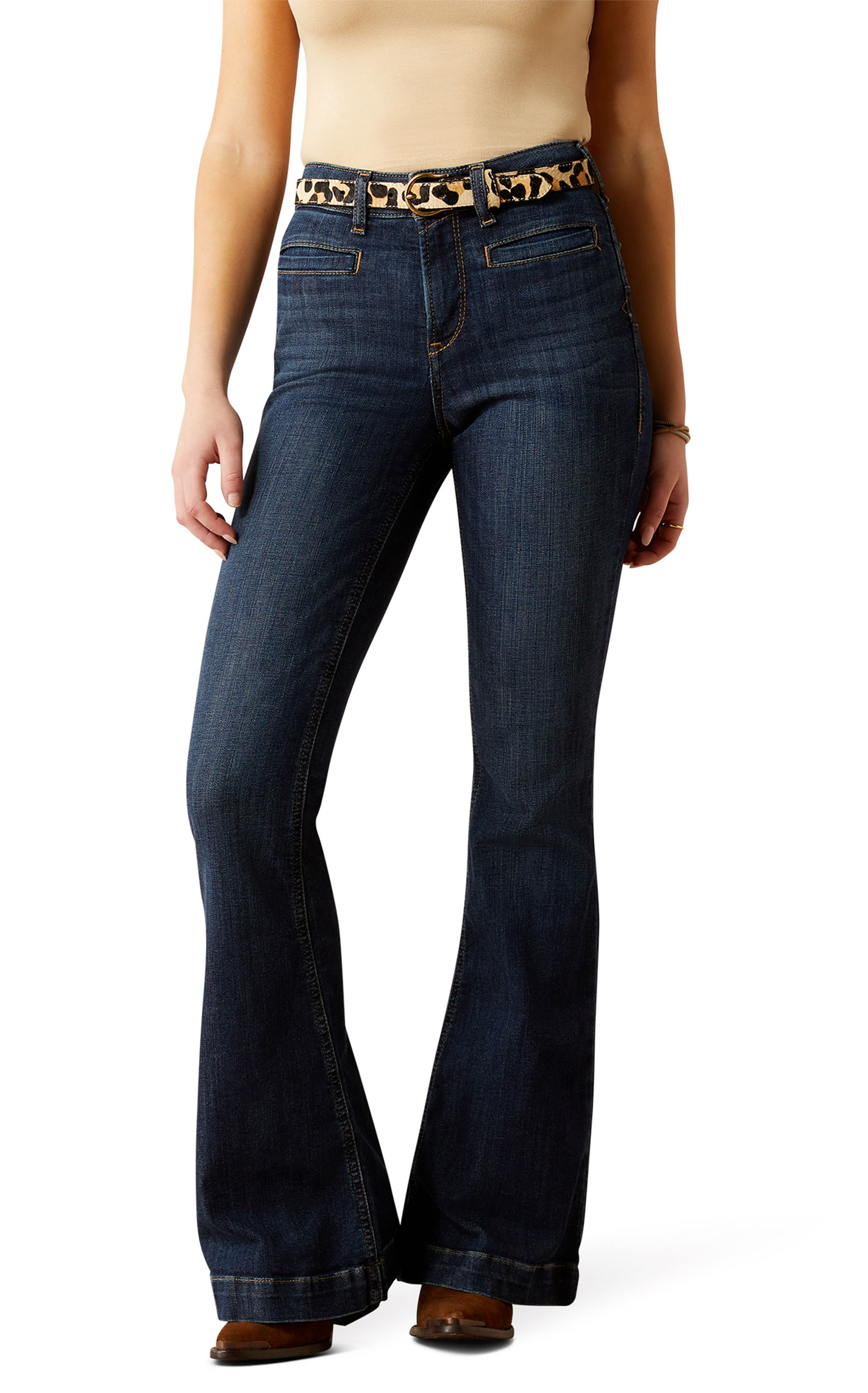 Ariat R.E.A.L. Women's Alexa Midnight High Rise Flare Leg Jeans - Image 1