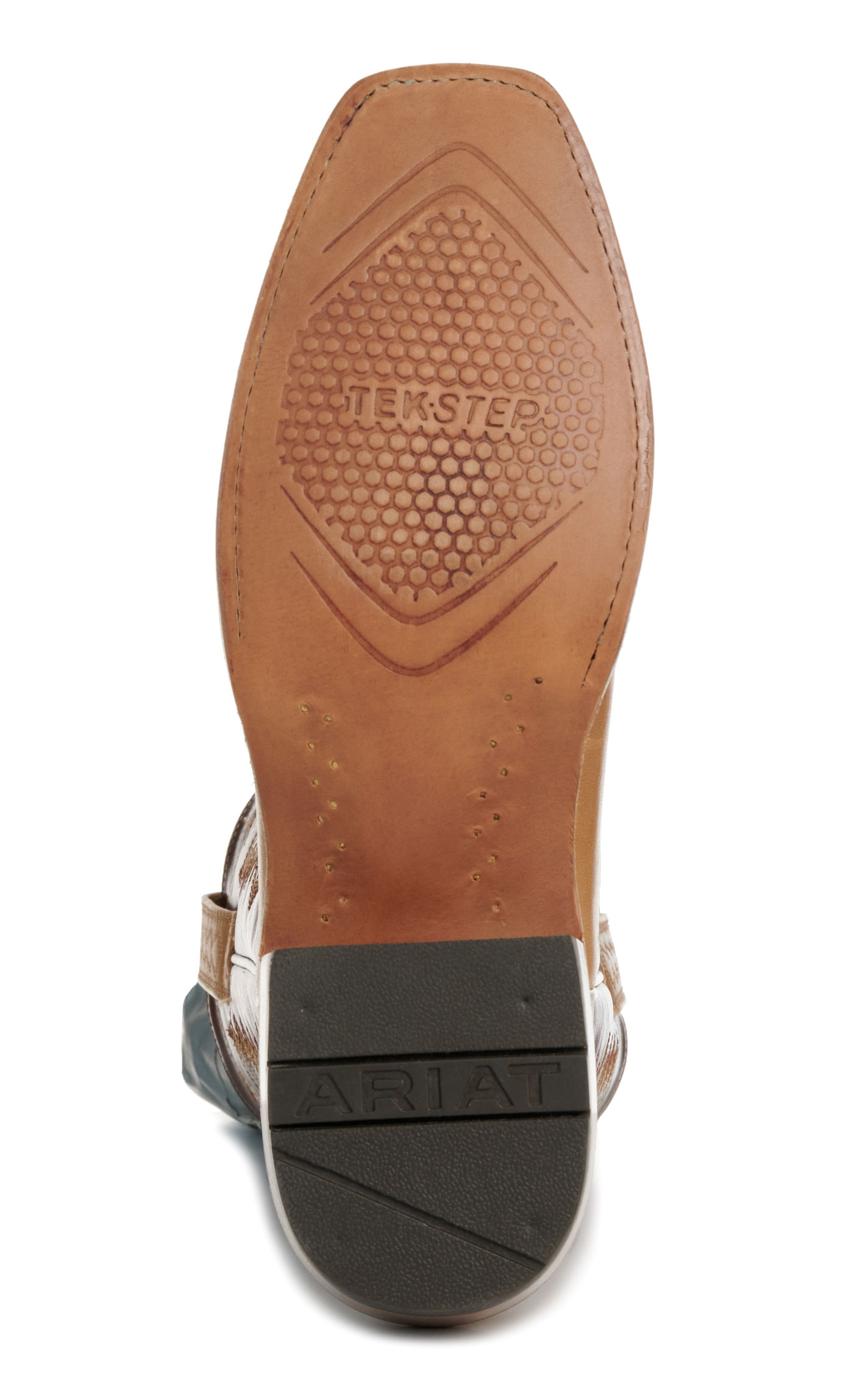 Ariat Men’s Futurity Showman Flaxen Tan and Chocolate TekStep Cutter Toe Cowboy Boots - Image 1