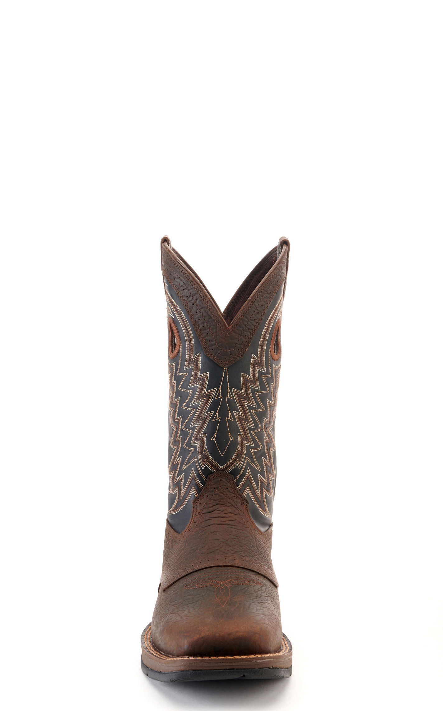 Durango Men's Rebel Brown and Black Wide Square Toe Cowboy Boots - Cavender's Exclusive - Image 1