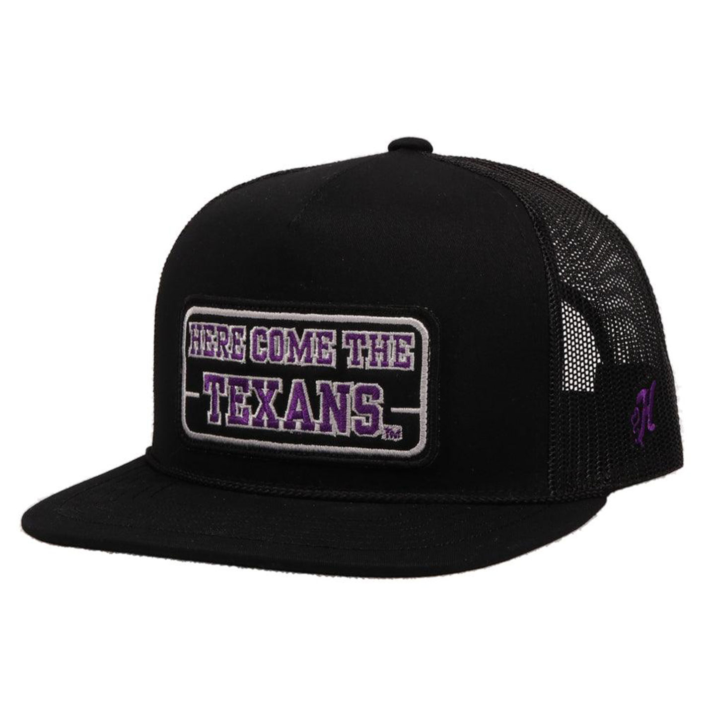 Hooey Collegiate Collection Black TSU Patch Flat Bill Cap - Image 1