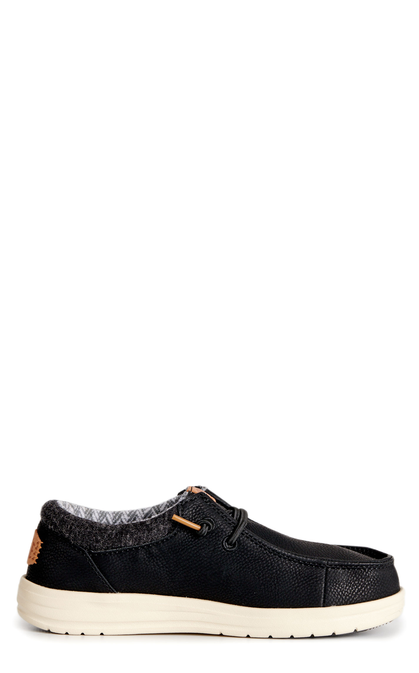 Hey Dude Boy's Paul Black Lace Moc Toe Casual Shoes - Image 1