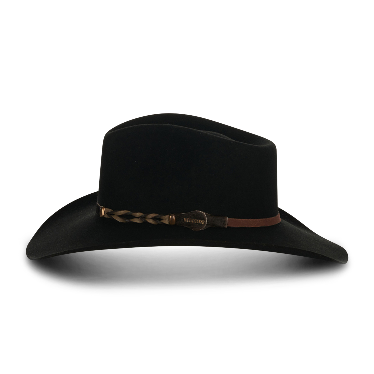 Stetson Drifter 4X Black Pinched Front Felt Cowboy Hat - Image 1