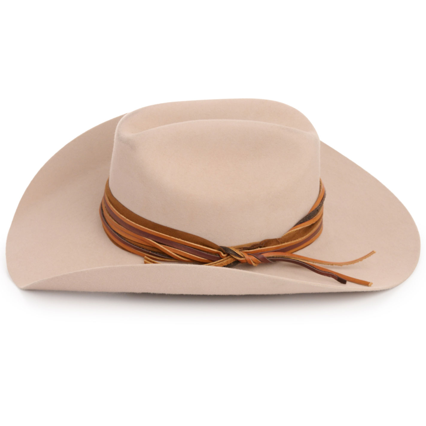 Rockin C Women's Buckskin Wesley Creased Leather Wrap Felt Western Hat - Image 3