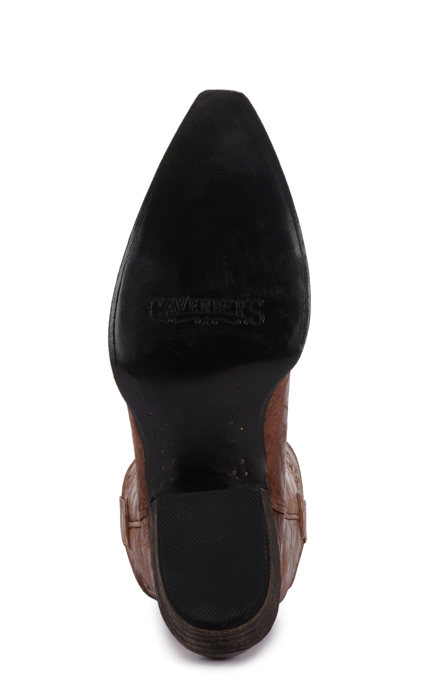 Cavender's Women's Brown with Floral Embroidery Snip Toe Cowboy Boots - Image 1