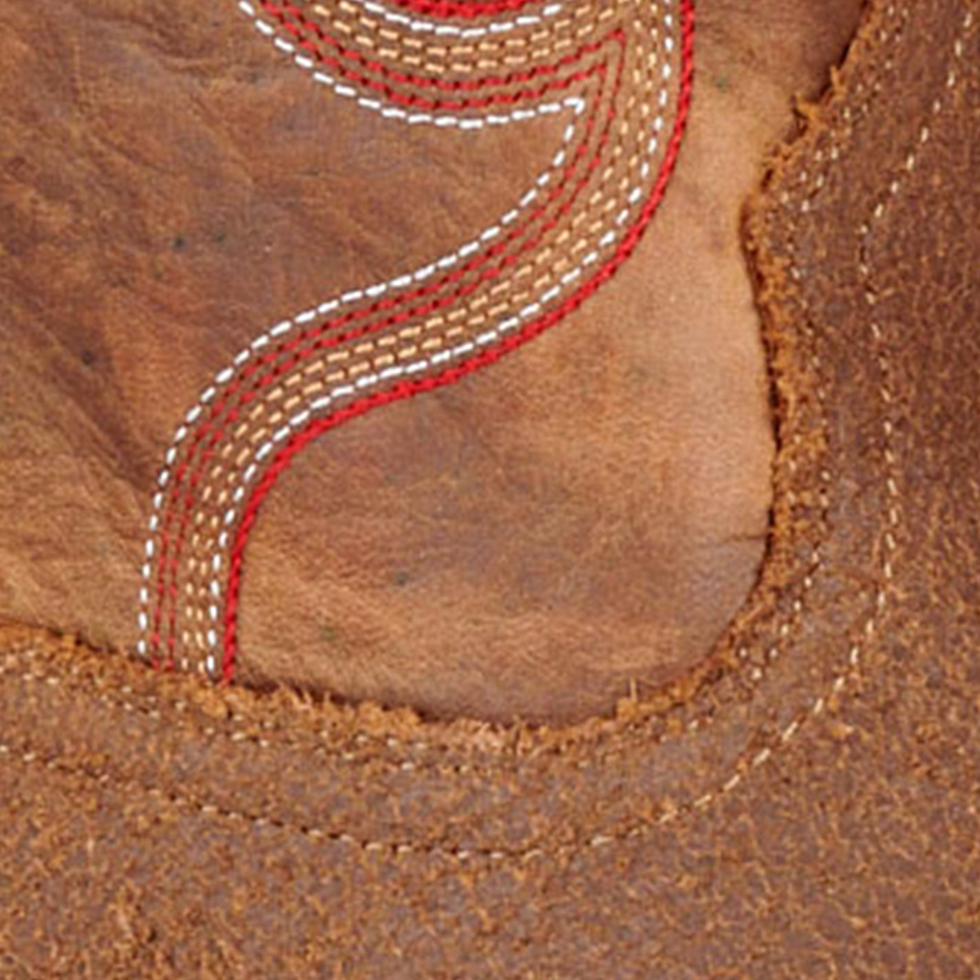 Cavender's Men's Brown and Cognac Buckaroo Wide Square Toe Cowboy Boots - Image 1